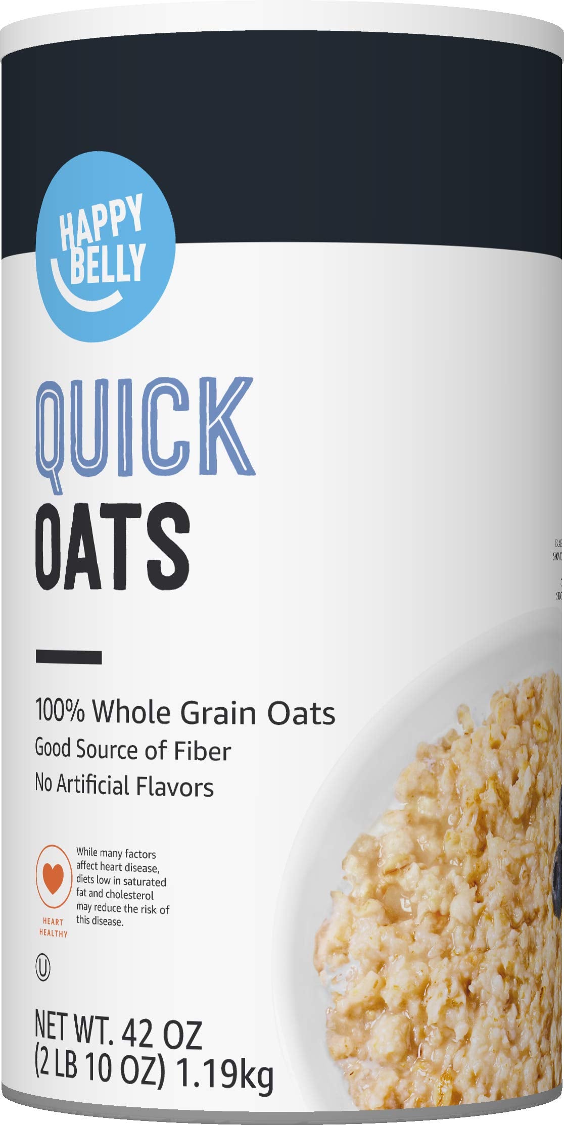 Amazon Saver, Quick Oats, 42 Oz (Previously Happy Belly, Packaging May Vary)