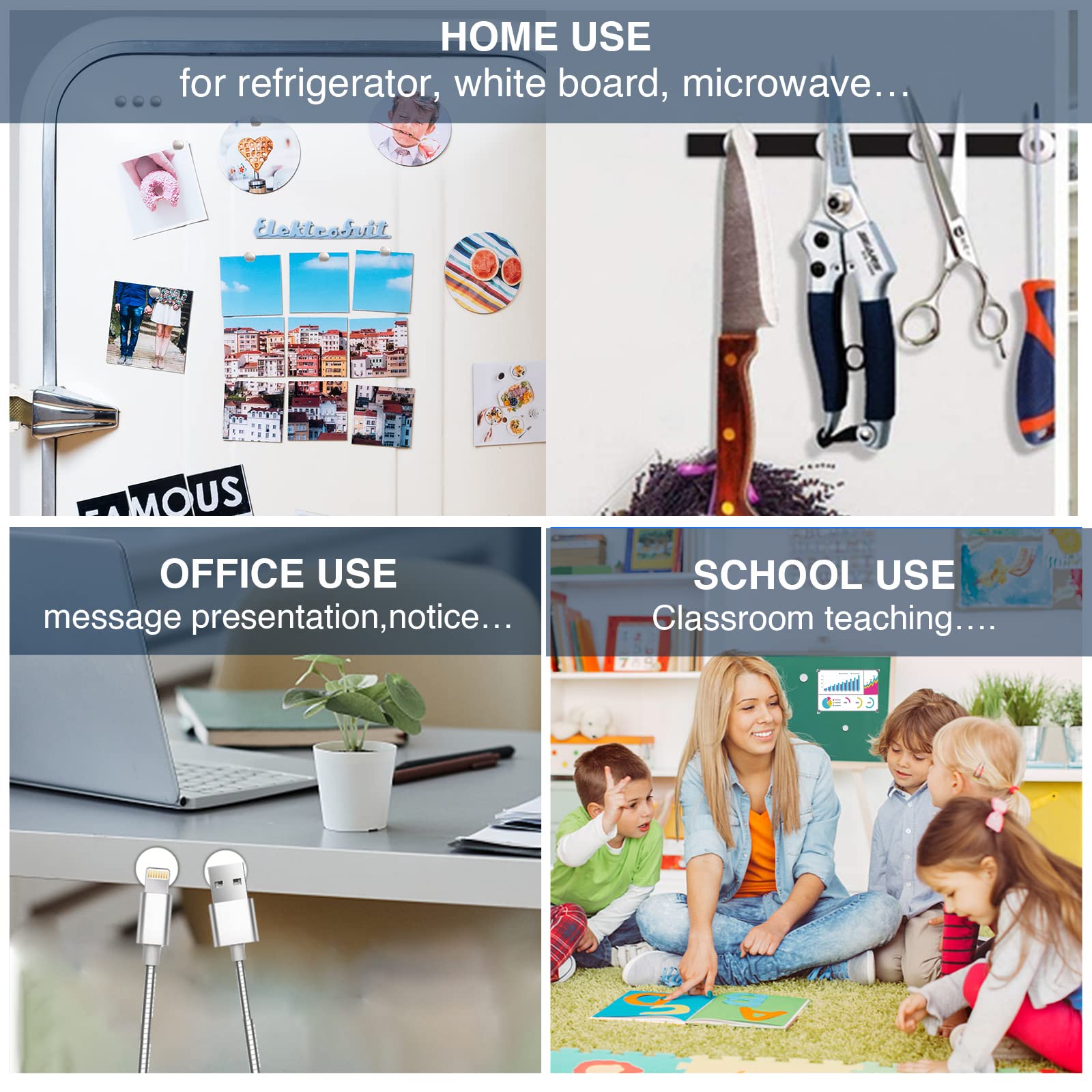 DIYMAG Small Rare Earth Magnets, 40 Pack, 5 Sizes - Neodymium Magnets for Refrigerator, DIY, Crafts, Kitchen & Office