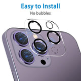 【3 Pack】Dengduoduo Tempered Glass Camera Lens Protector for iPhone 14 Pro 6.1" & iPhone 14 Pro Max 6.7", Ultra HD, 9H Hardness, Anti-Scratch, Case Friendly, Easy to Install [No Affect on Night Shots]