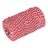 Vivifying Red and White Twine, 656 Feet 2mm Cotton Bakers Twine String for Gift Wrapping, Baking, Butchers, DIY Crafts, Tying Cake and Pastry Boxes