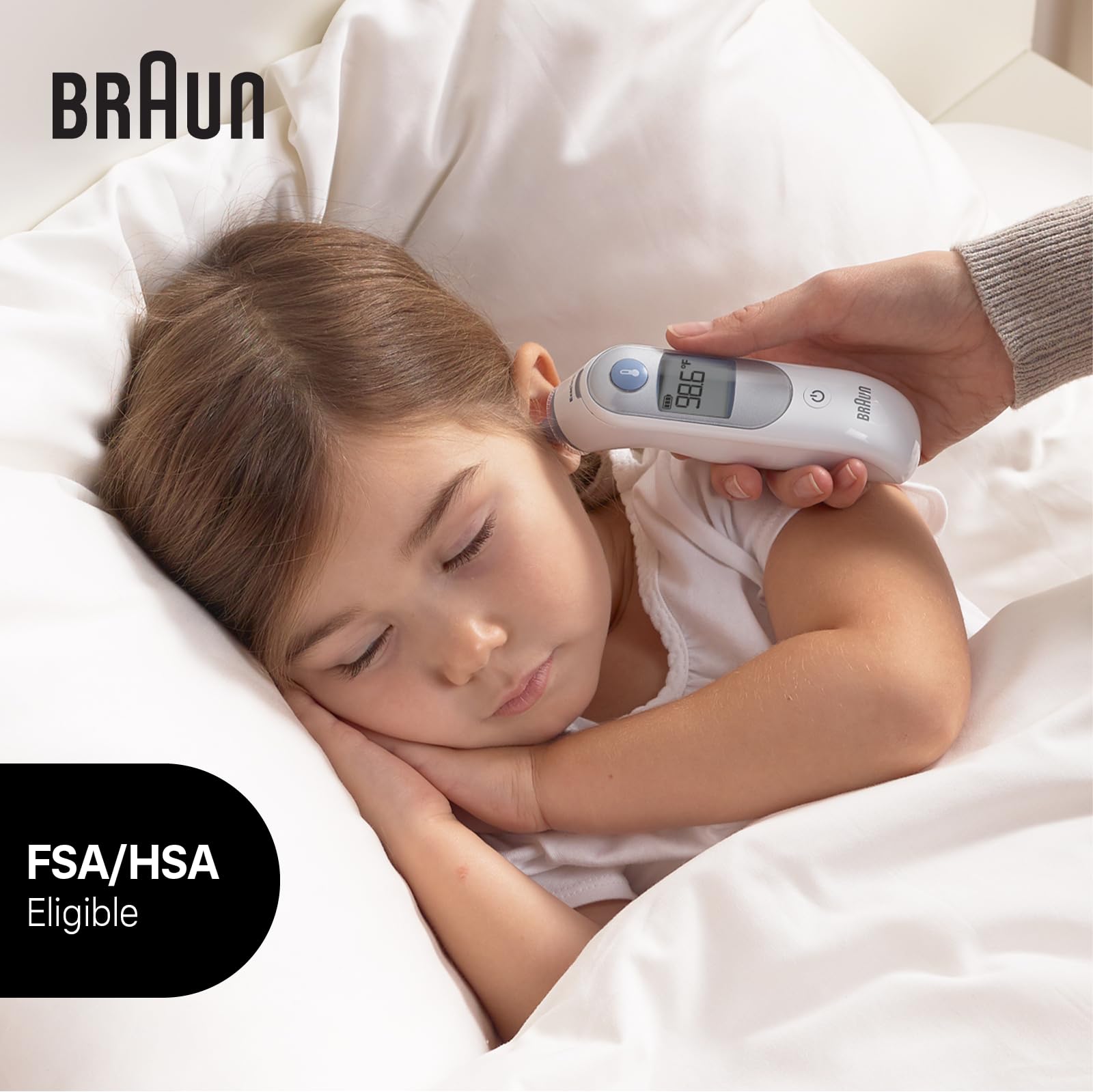 Braun ThermoScan 5 Ear Thermometer, ExacTemp Stability Indicator, Professional Accuracy, Baby & Infant Friendly, Recommended by Pediatricians