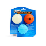 Chuckit! Fetch Medley Dog Ball Dog Toys, Medium (2.5 Inch) Pack of 3, for Medium Breeds, Includes Whistler, Max Glow and Rebounce Balls