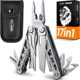 PERWIN Multitool, 17-in-1 Stainless Steel Multi Tool Pliers with Self-Locking, Pocket Knife, Nylon Sheath, Professional (EDC) Multi-Tool for Survival, Camping and Hunting, Hiking, Simple Repair