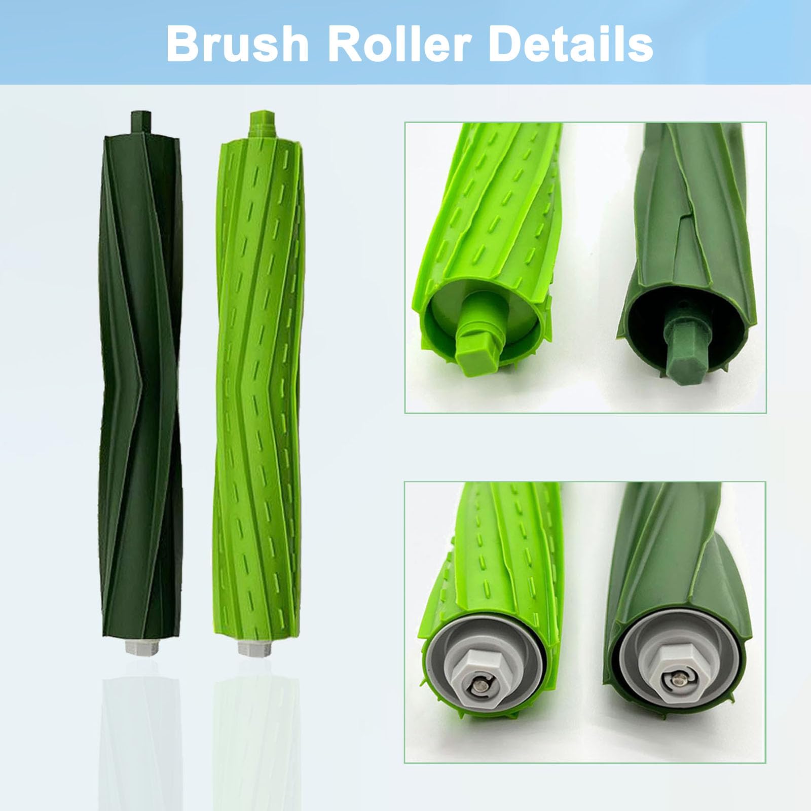 Pivxsnkew 2 Set Replacement Brushes Compatible for iRobot Roomba E & I & J Series e5 e6 e7 i1 i1+ i2 i3 i3+ i4 i4+ i6 i6+i7 i7+ i8 i8+ j6+ j7 j7+,Combo i5 i5+j5 j5+ Vacuum Cleaner