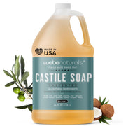 WEBE Pure Unscented Castile Liquid Soap Refill, 64 Ounce | Vegan & Gluten Free Non-GMO, For Face, Body Wash, Dishes, Pets & Laundry