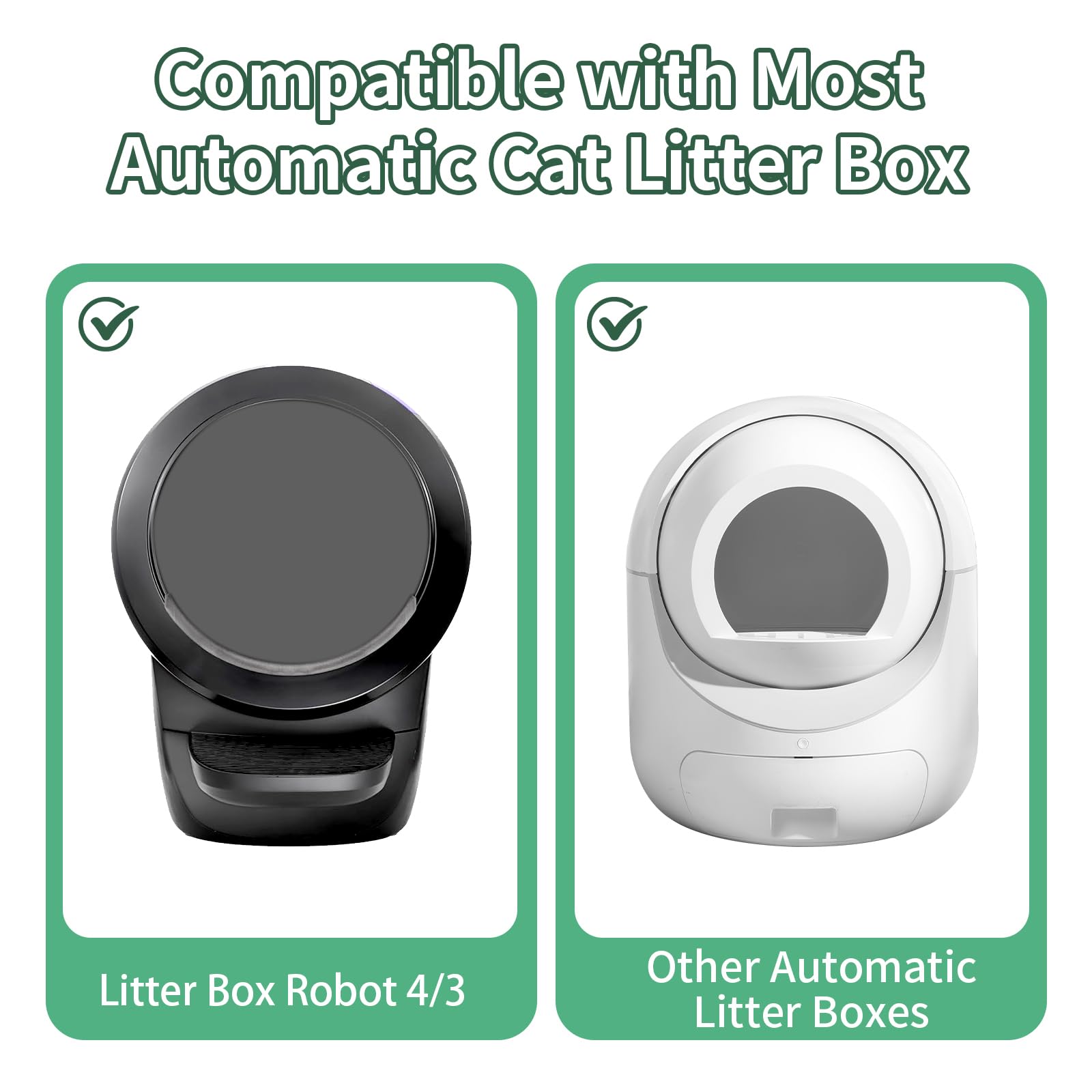 ANWA 40 Count Cat Litter Box Liners for Automatic Cat Litter Box and Litter Box Robot 4/3, Heavy-Duty, Extra Thick