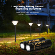 JESSPOW 18650 Rechargeable Battery 3.7V 3300mAh Flat Top, Batteries for Flashlight, Camera, Small Fan, Outdoor Garden Lights 4 Pack