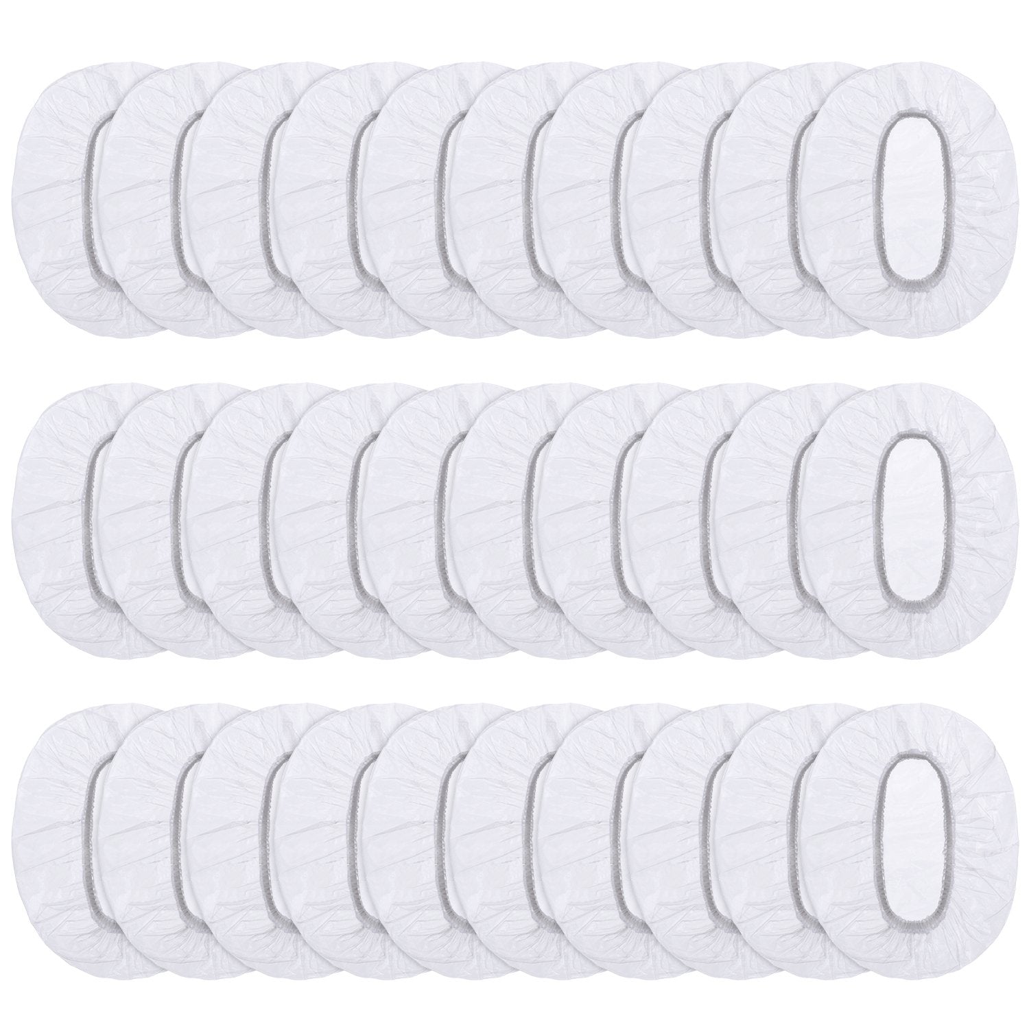 Outus 100 Pack Clear Disposable Ear Protectors Waterproof Ear Covers for Hair Dye, Shower, Bathing