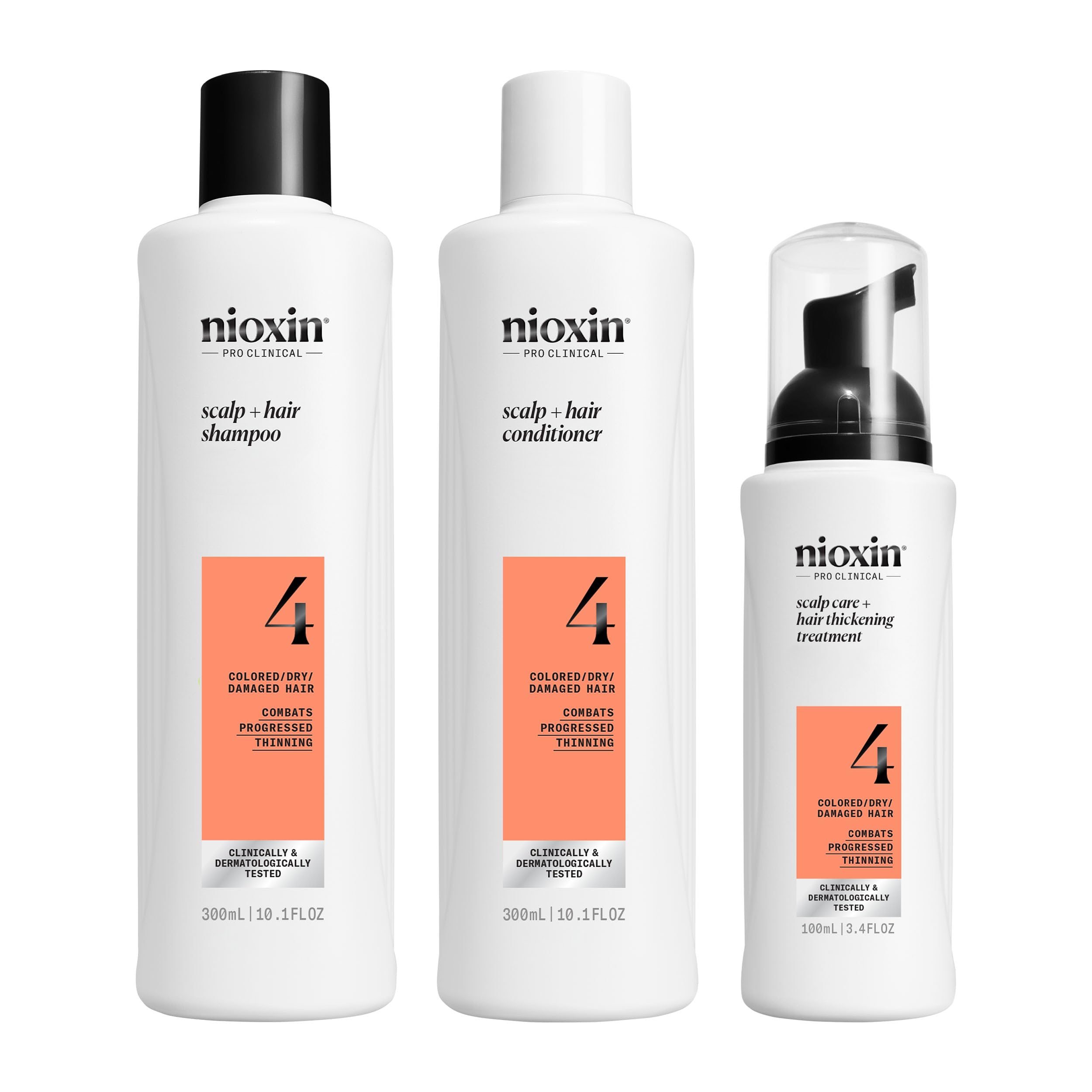 Nioxin Scalp + Hair Thickening System 2 - Hair Thickening System for Natural Hair with Progressed Thinning, Full Size (Packaging May Vary)