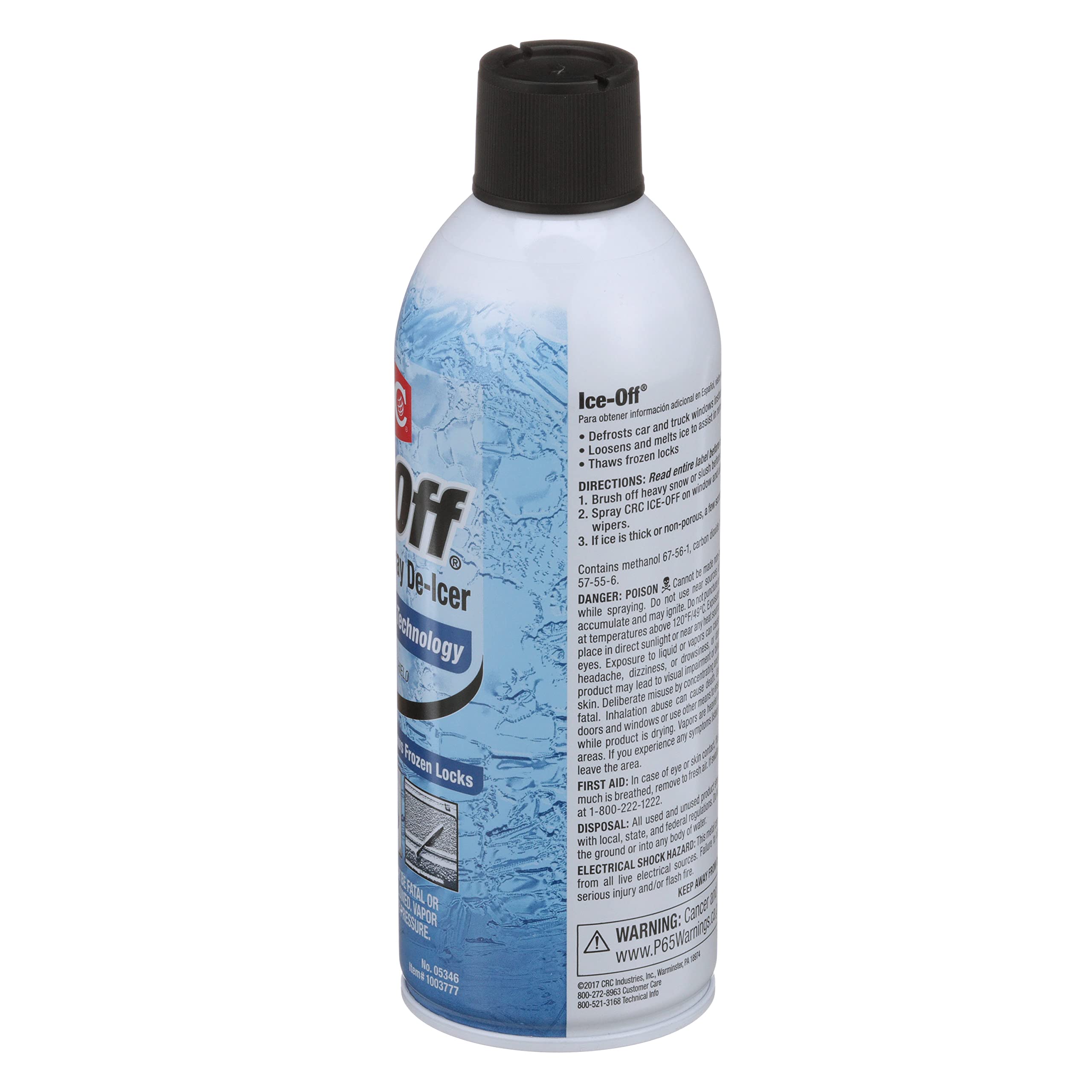 CRC Ice-Off Windshield Spray De-Icer, 12 Wt Oz, 05346