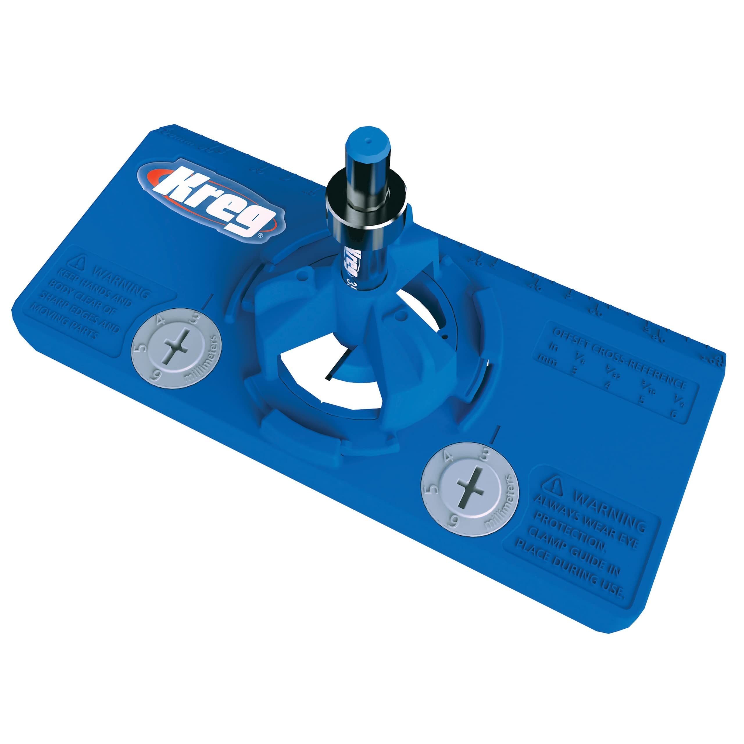 Kreg KHI-HINGE Concealed Hinge Jig - Precision Cabinet Door Hinge Tool - Drill Guide for Concealed (Euro) Cabinet Hinge Installation - Adjustable Boring Jig - 35mm cup-style concealed hinges