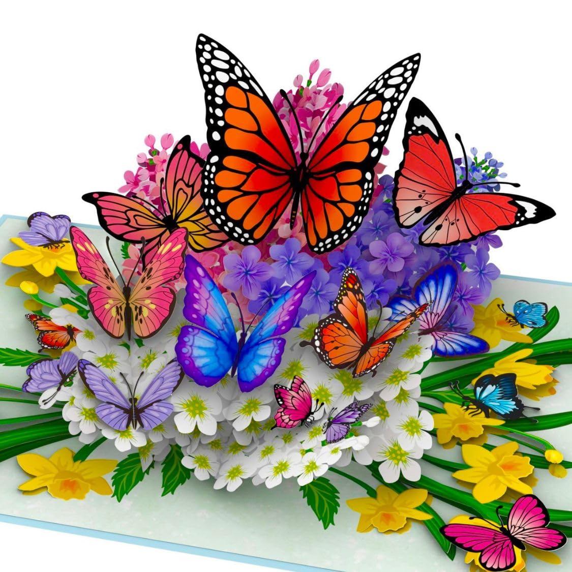 Hartensteler Butterflies in Nature Pop Up Card - 3D Butterfly Card for Wife, Husband, Girlfriend, Mom, Dad, Mother, Father (Birthday Card, Get Well, Thank You, Anniversary)