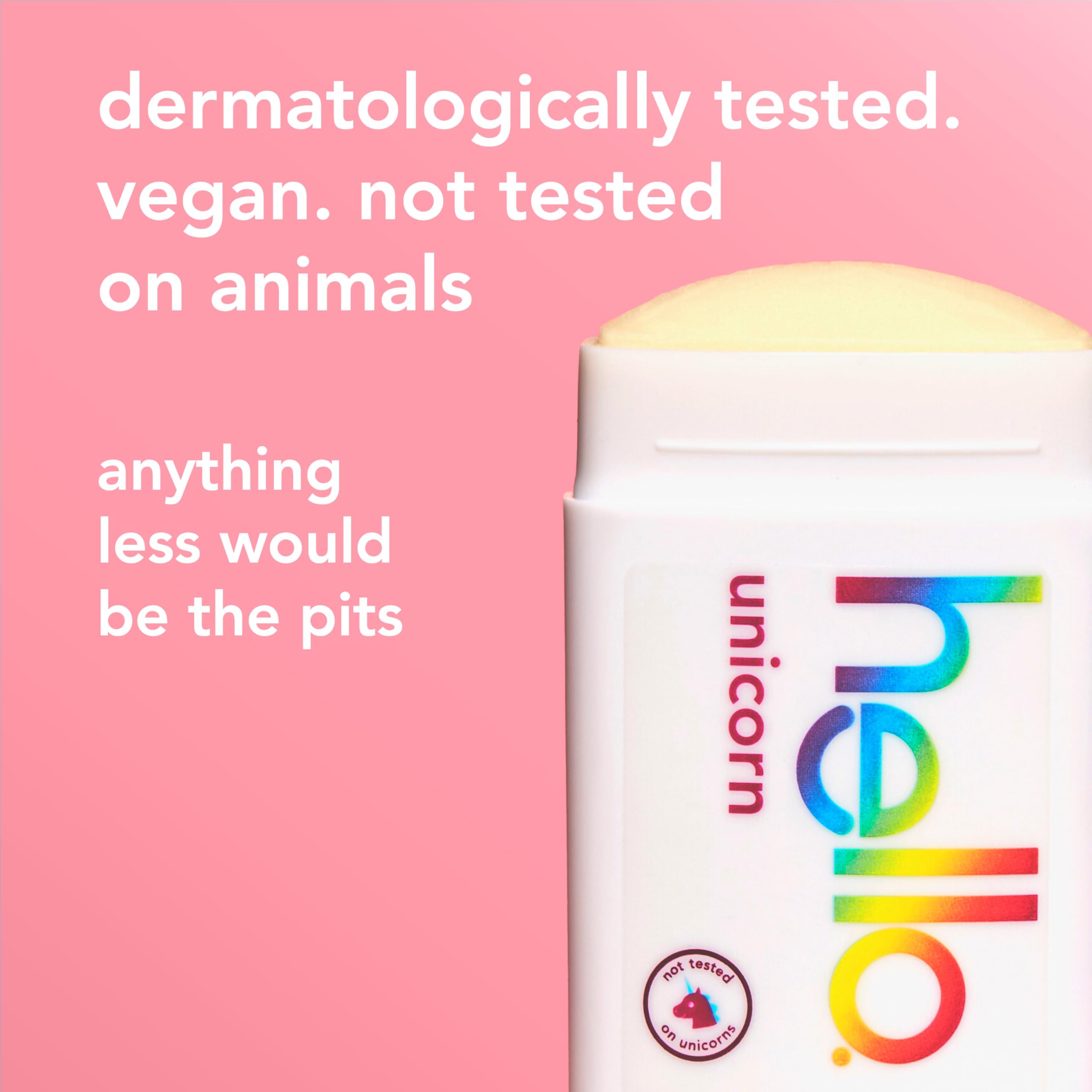 hello Unicorn Aluminum Free Deodorant for Women, Girls, Safe for Kids, Dermatologically tested, Natural Fragrance, 2 Pack