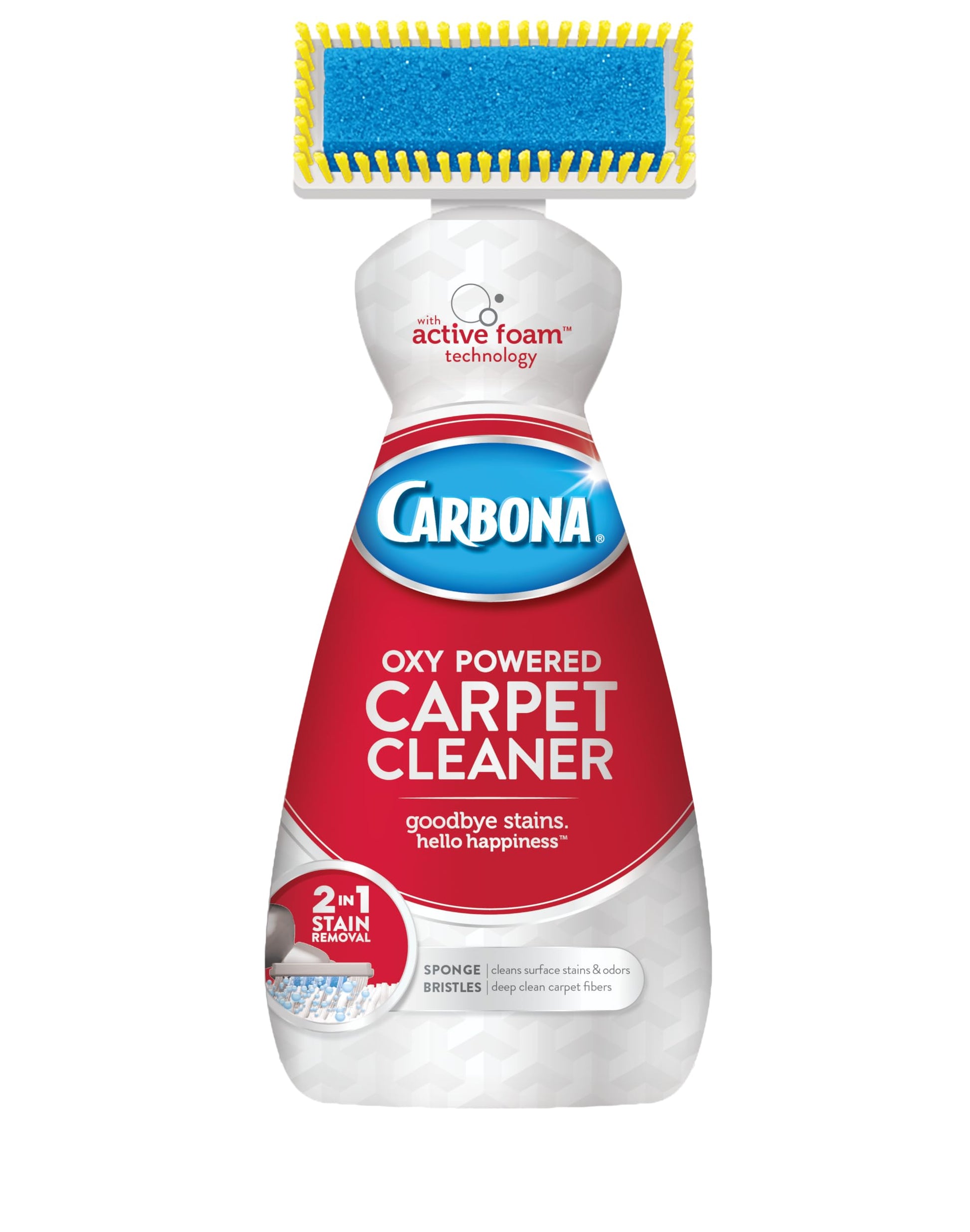Carbona Carpet Cleaner with Brush | Oxy-Powered Foam for Spot Stain Removal | 13.5 Fl Oz