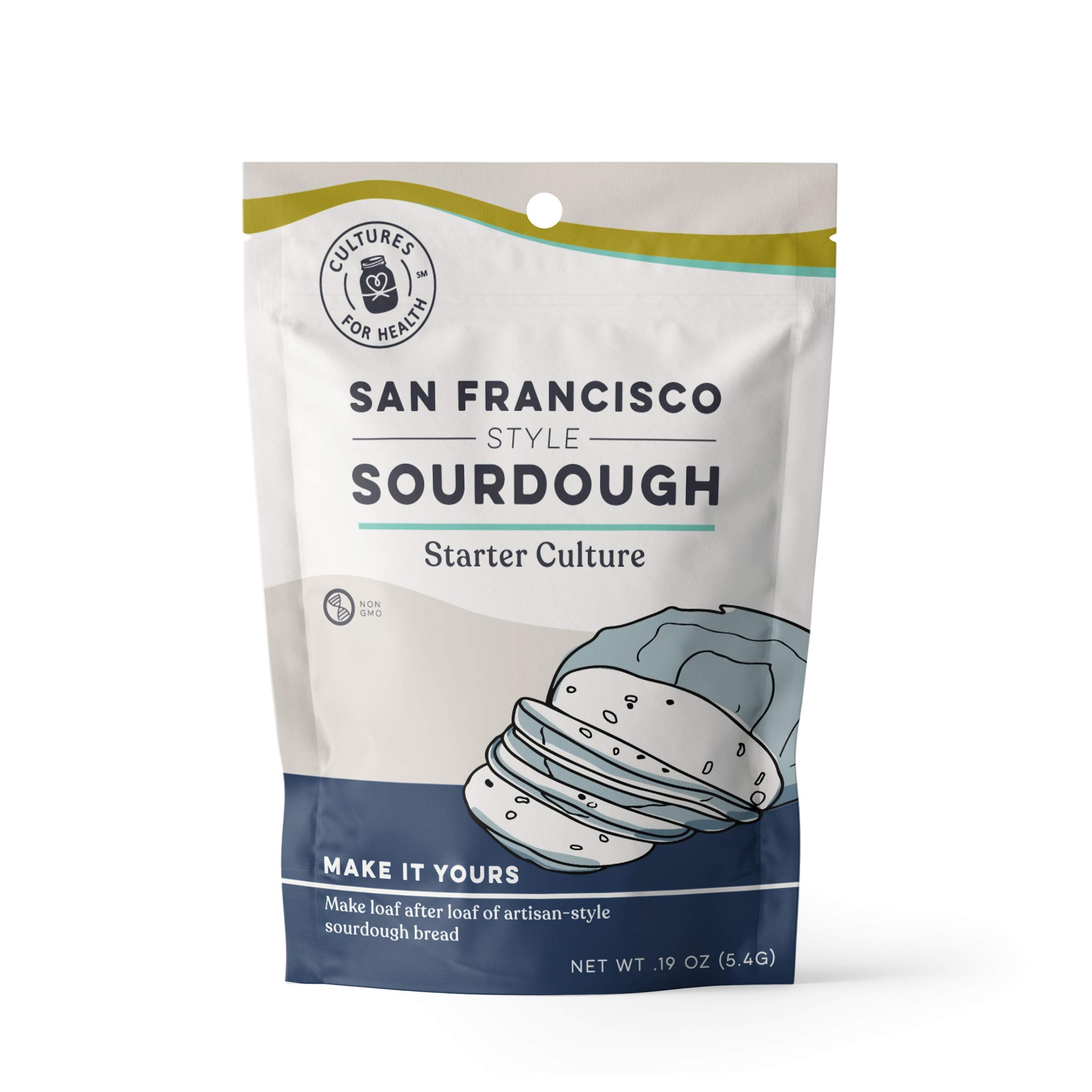 Cultures for Health San Francisco Sauerteig Starterkultur | Hausgemachtes Artisan-Brot | Heirloom, gentechnikfrei | Lebende Starterkultur-Brotmischung | Einfach zu befolgendes Rezept