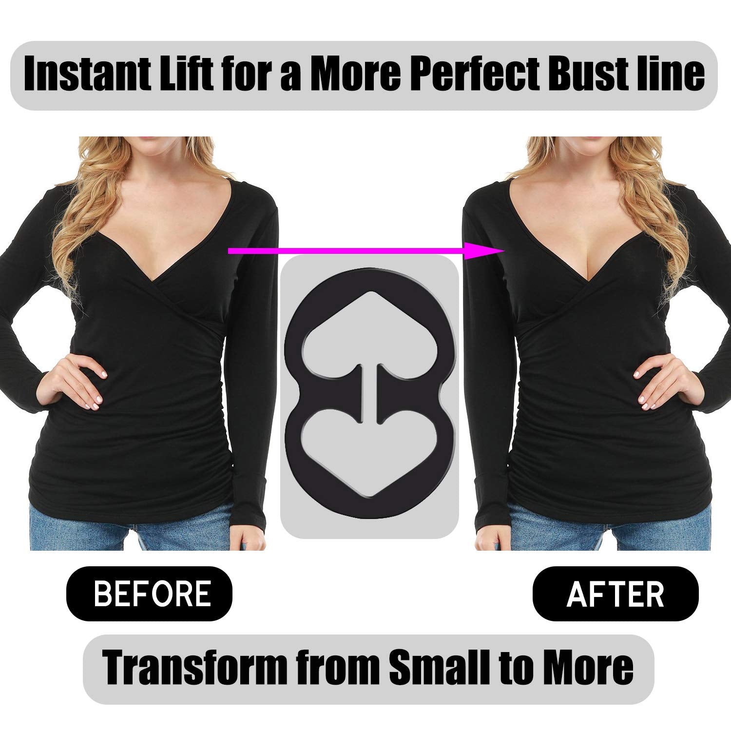 W-Plus Bra Strap Clips, Bra Clips to Make Racerback, Bra Strap Holders for Slip, Bra Strap Holder - Conceal Hide Straps - Cleavage Control