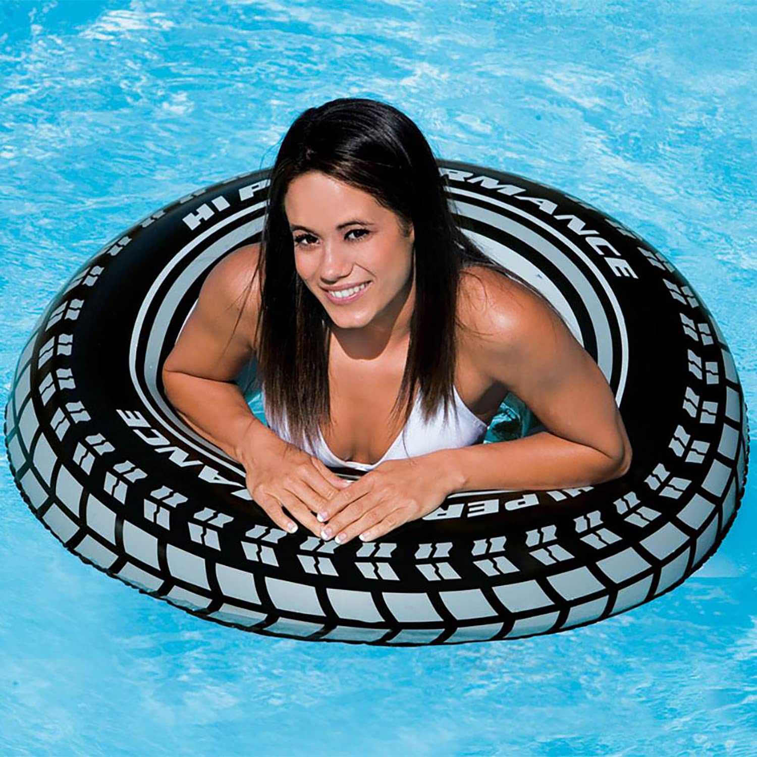 Intex Inflatable 36" Giant Tire Tubes for Swimming Pool/Lake/Ocean (2 Pack)