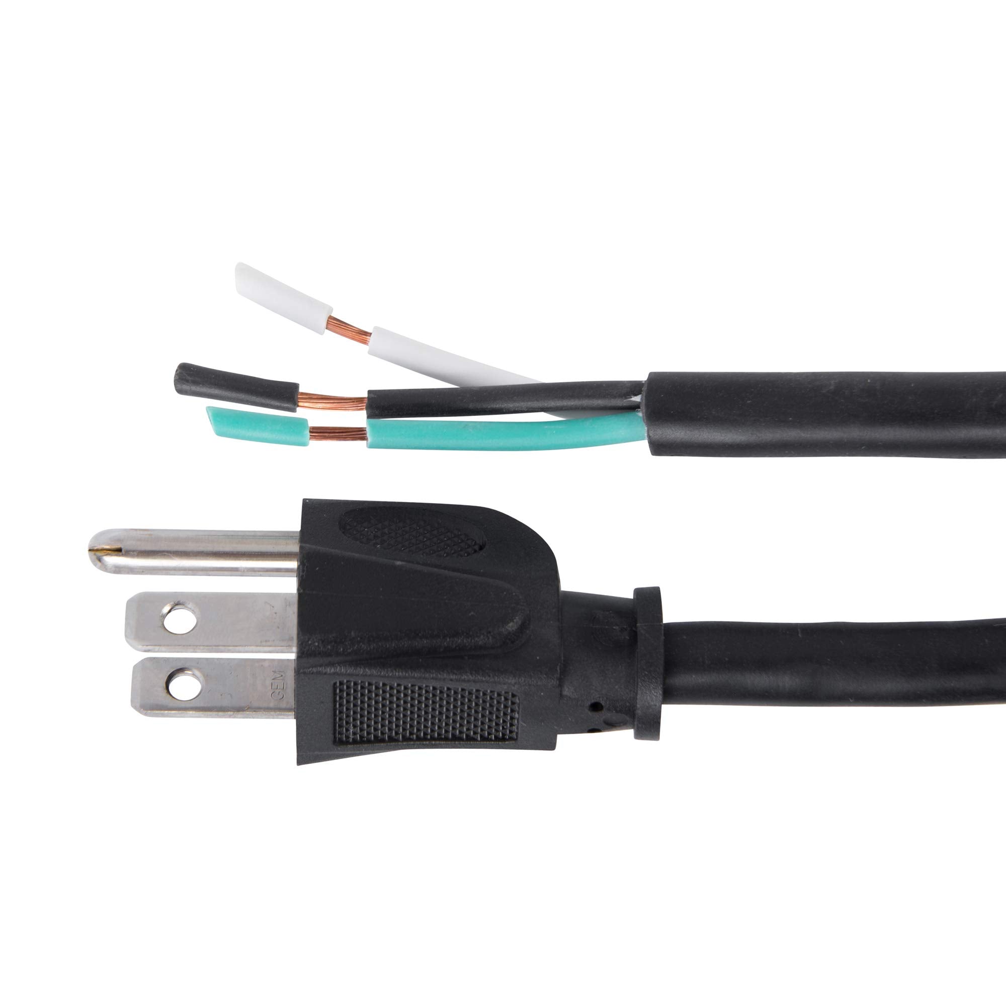 Bergen Industries Inc PS615143 3-Wire Appliance and Power Tool Cord, 6 ft, 14 AWG, 15A/125V AC, 1875w, Black