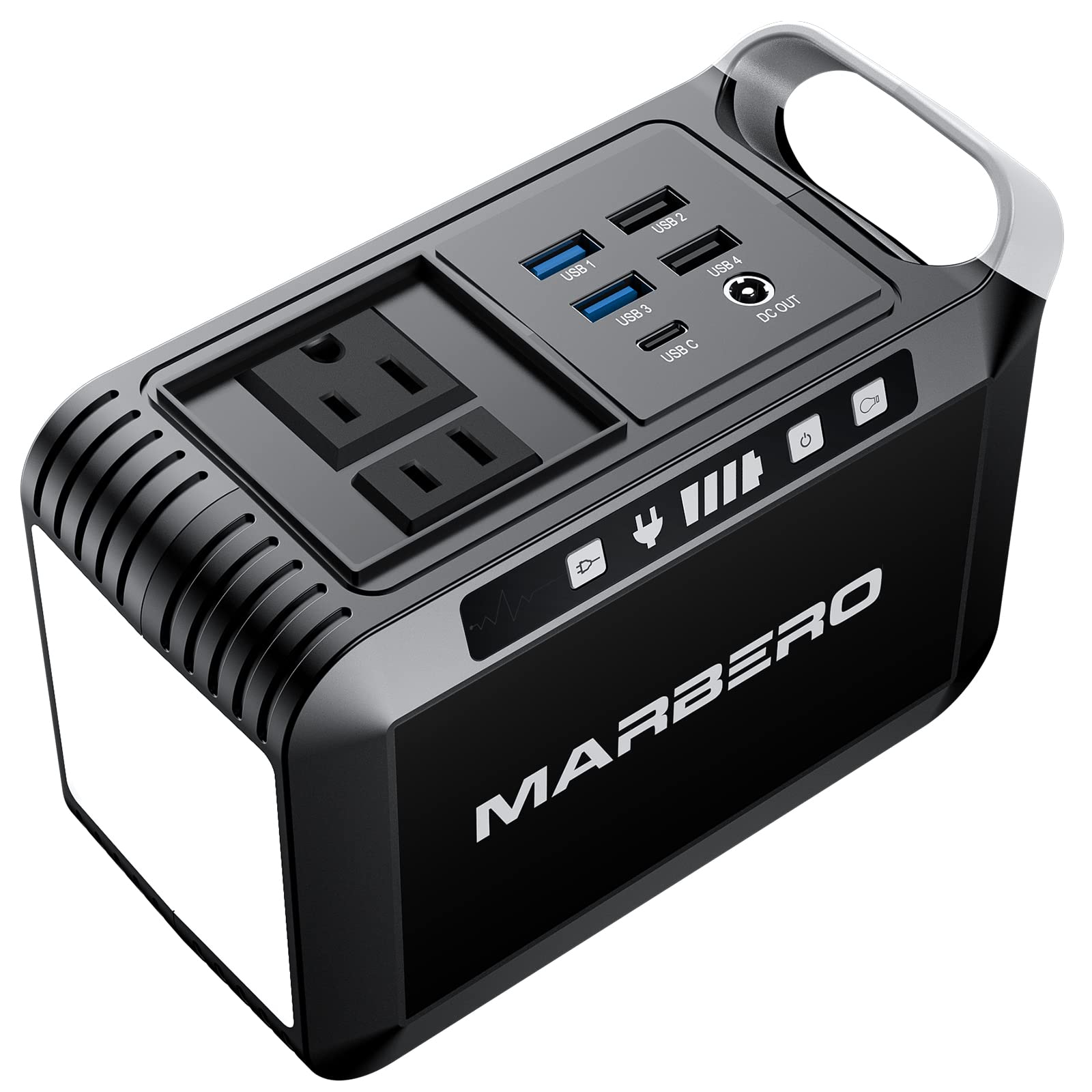 MARBERO Portable Power Bank with AC Outlet, Peak 120W/110V Portable Laptop Battery Bank, 24000mAh Charger Power Supply with AC Outlet, Power Station for Outdoor Camping Home Office Hurricane Emergency