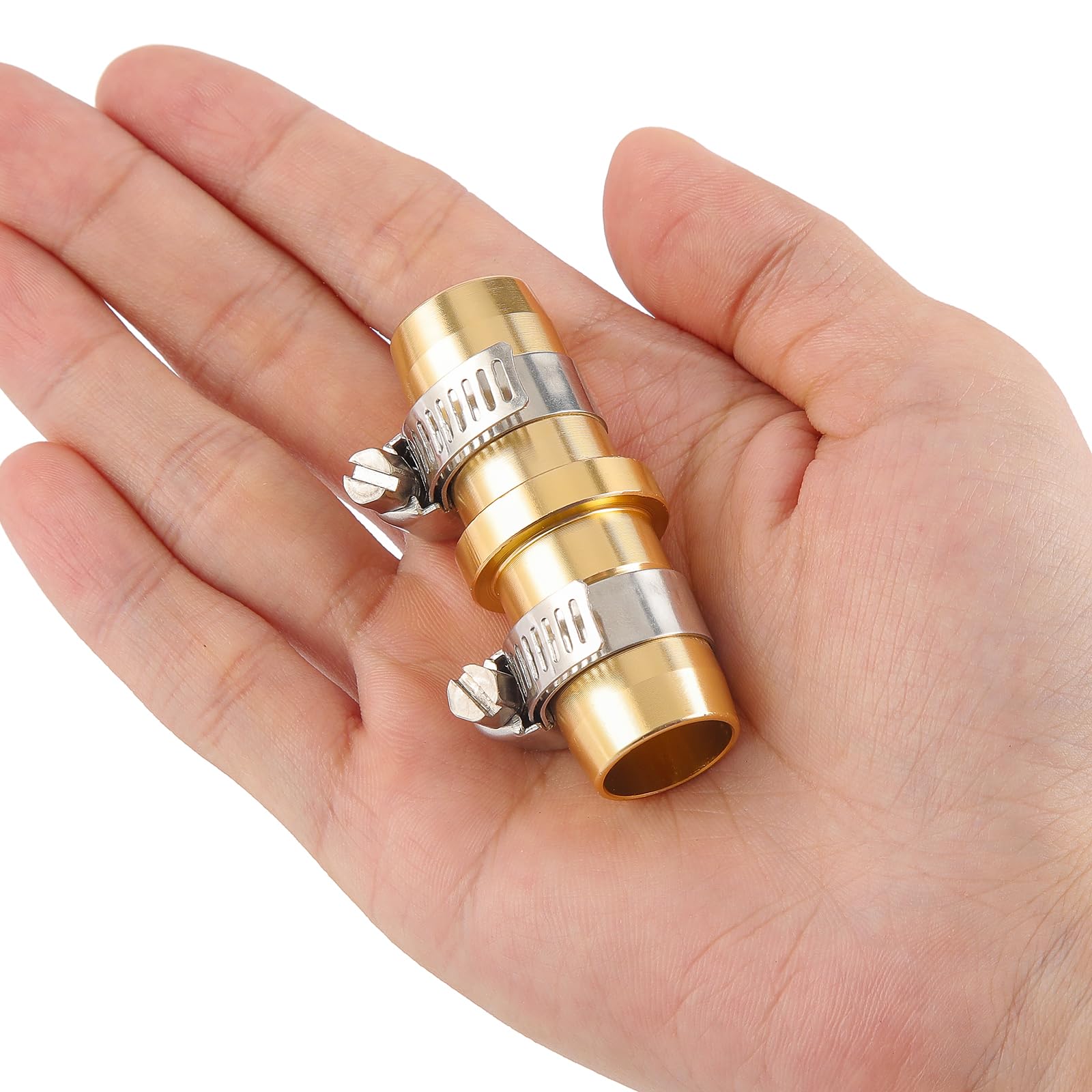 Sanpaint 2 Pack Garden Hose Connector Repair Mender Kit with Stainless Clamp,Fits 3/4"-5/8" Water Hose Repair Fitting