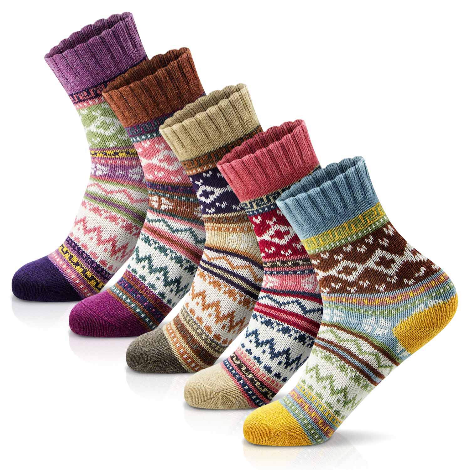 FYC Women Socks Winter - Gifts for Women - Warm Thick Soft Wool Socks Christmas Gifts Socks Cozy Crew Socks