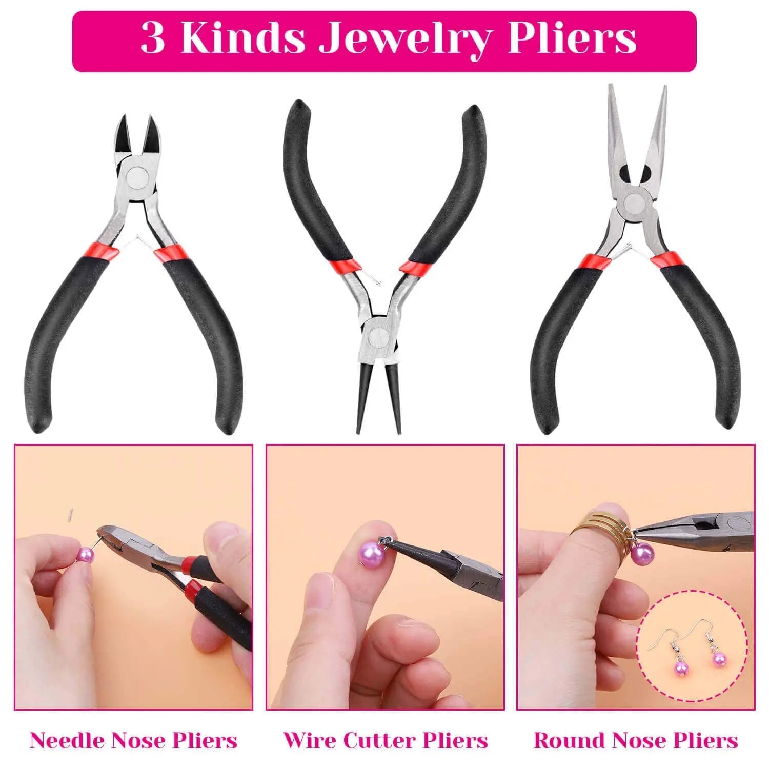 Shynek Jewelry Making Supplies Kits for Adults with Jewelry Making Tools, Earring Charms, Wires, Findings and Helping Hands for Jewelry Making and Repair