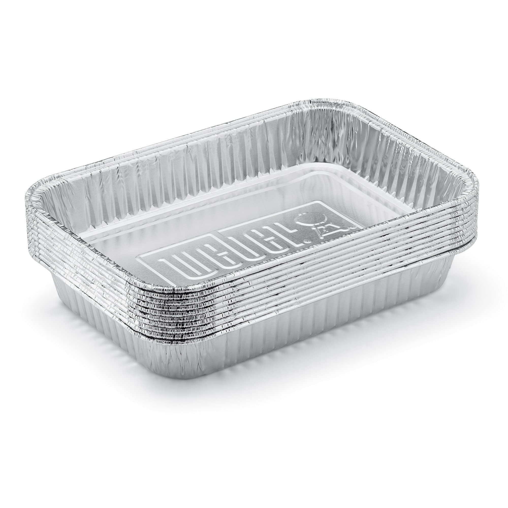 Weber Aluminum Drip Pans, 7.5 x 5 Inch, Set of 10