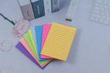 (8 Pads) Lined Sticky Notes 4x6 in Post, 8 Colors Self Sticky Notes Pad Its, Bright Post Stickies Colorful Big Rectangular Sticky Notes for Office, Home, School, Meeting, 40 Sheets/pad