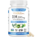 DIM Supplement 200 mg | Estrogen Balance for Women & Men | Hormonal Acne Support, Hormone Balance, Menopause Support, Antioxidant Support | Clean Label Project Certified, Vegan, Soy Free | 60 Ct.