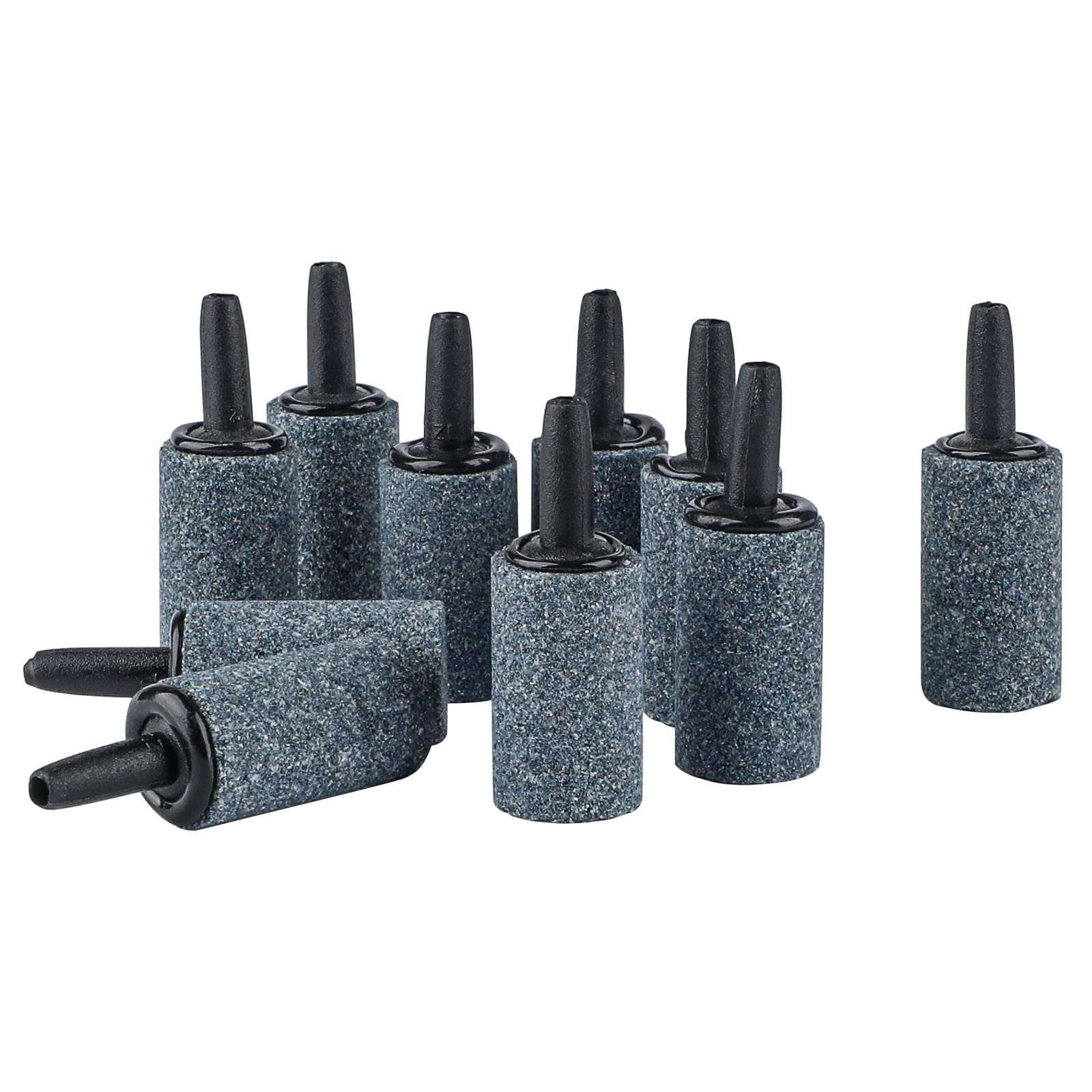 Pawfly Aquarium Air Stone 1 Inch, Fish Tank Air Stone Aerator Bubble Diffuser for Nano Air Pumps Small Buckets and Fish Tanks, 10 Pack