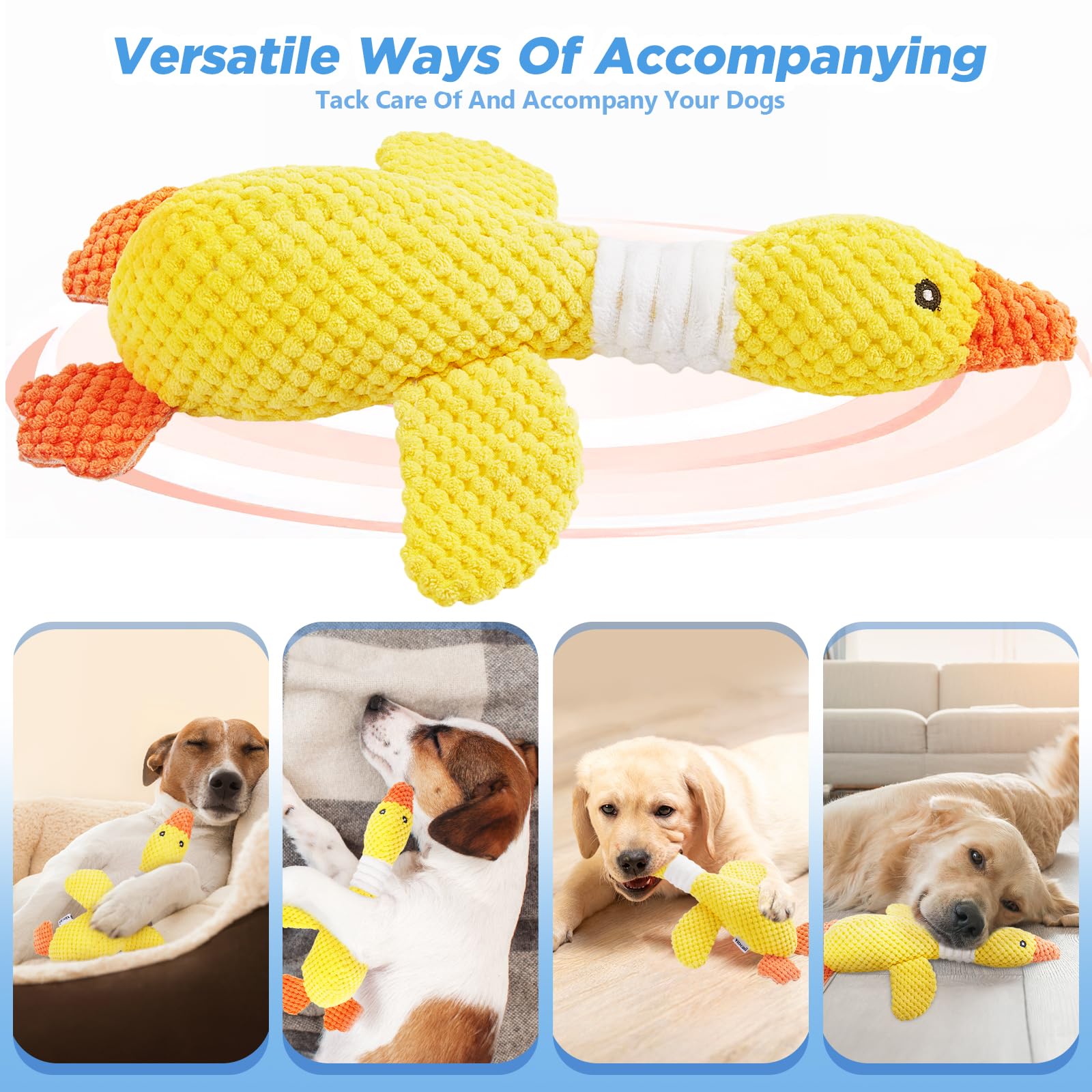 Vitscan Durable Dog Toys for Aggressive Chewers Large Breed/Dog Chew Toy/Indestructible Tough Squeaky Dog Toys/Interactive Dog Toys for Large Dogs/Plush Puppy Toys/Puppy Chew Toys for Teething