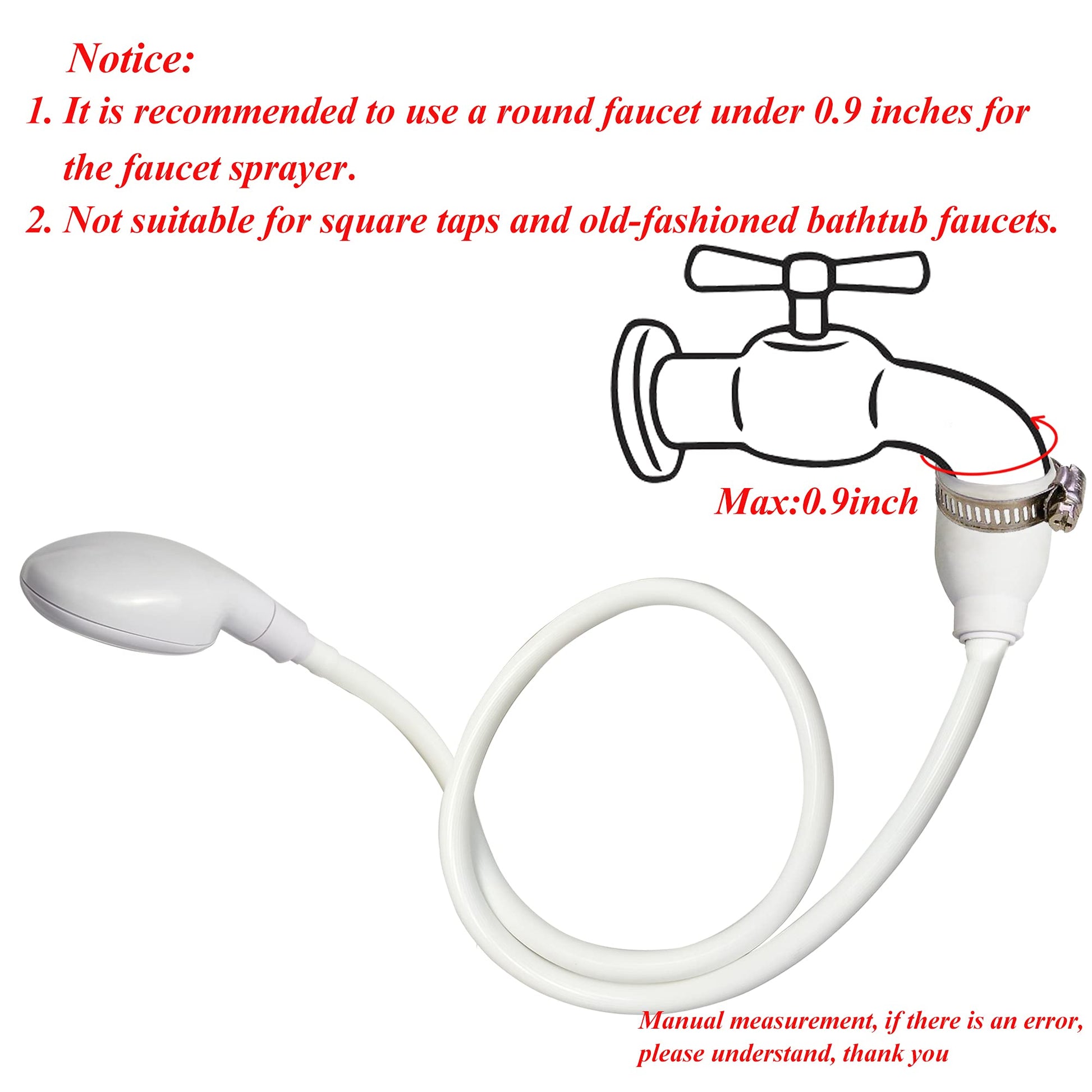 U-BCOO Sink Spray Rubber Hose Portable Shampoo Sprayer (Style 1)