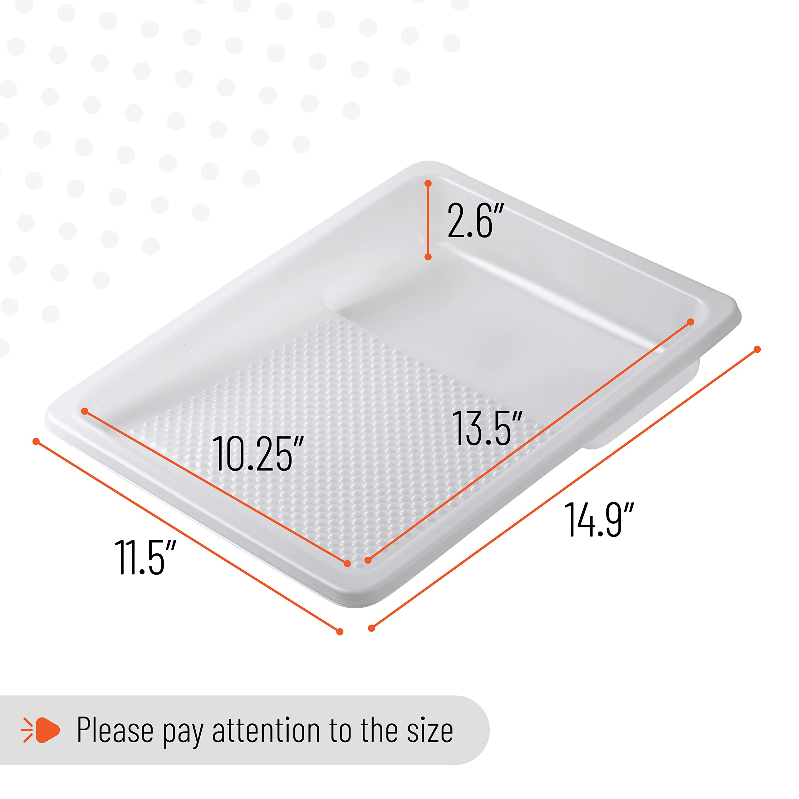 Bates- Paint Tray Liner, 9 Inch, 10 Pack, Paint Roller Tray, Disposable Plastic Paint Trays, Paint Pans Trays, Paint Supplies for House Painting, Roller Tray