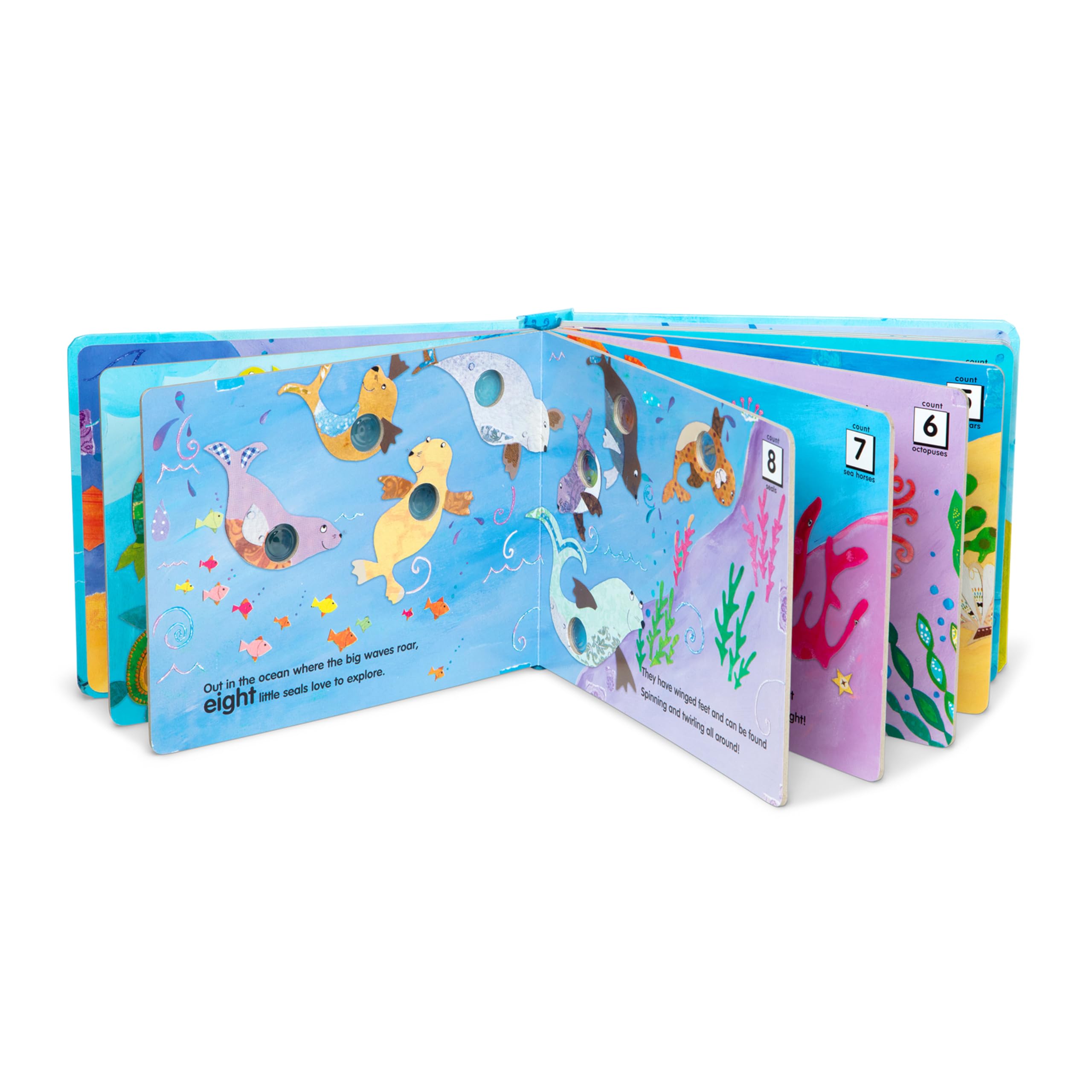 Melissa & Doug Poke-a-Dot! Who’s in the Ocean? Interactive Children's Board Book with Buttons to Pop, Educational Sensory Toy for Toddlers & Preschoolers Ages 3+ - FSC Certified