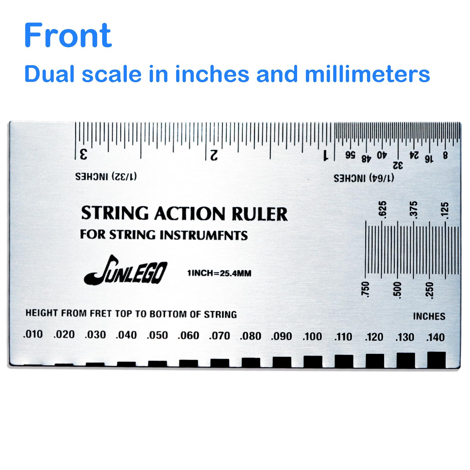 Guitar Action Gauge Ruler, String Height Gauge for Guitar