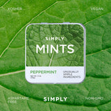 Simply Mints | Peppermint Breath Mints | Pack of Six (180 Pieces Total) | Breath Freshening + Aspartame-Free + Vegan + non-GMO