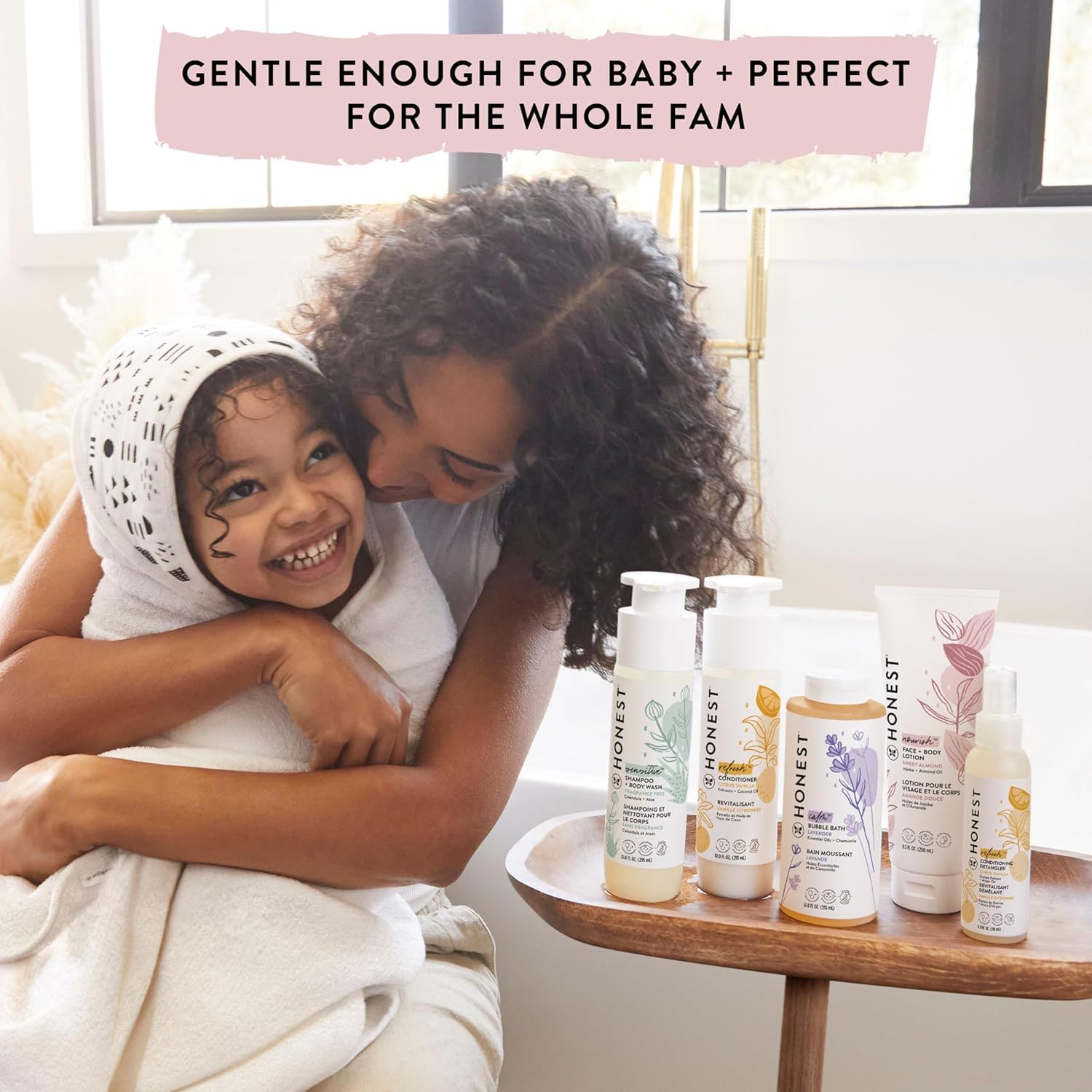 The Honest Company Babe's Mini Must Haves Gift Set | Travel Size Hypoallergenic Lavender Bathtime Essentials | Shampoo + Body Wash (2 fl oz), Face + Body Lotion (1 fl oz), Bubble Bath (2 fl oz)