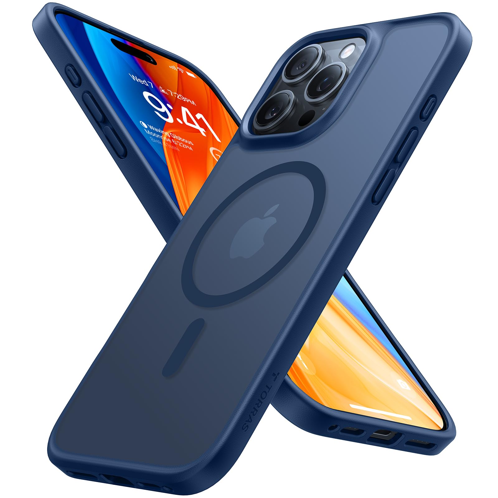 TORRAS Stronger Magnetic & Shockproof for iPhone 16 Pro Case Clear, Military Grade Drop Protection, Compatible with MagSafe, Case for iPhone 16 Pro Case Slim, PC & TPU Anti-Yellowing Diamond Clear