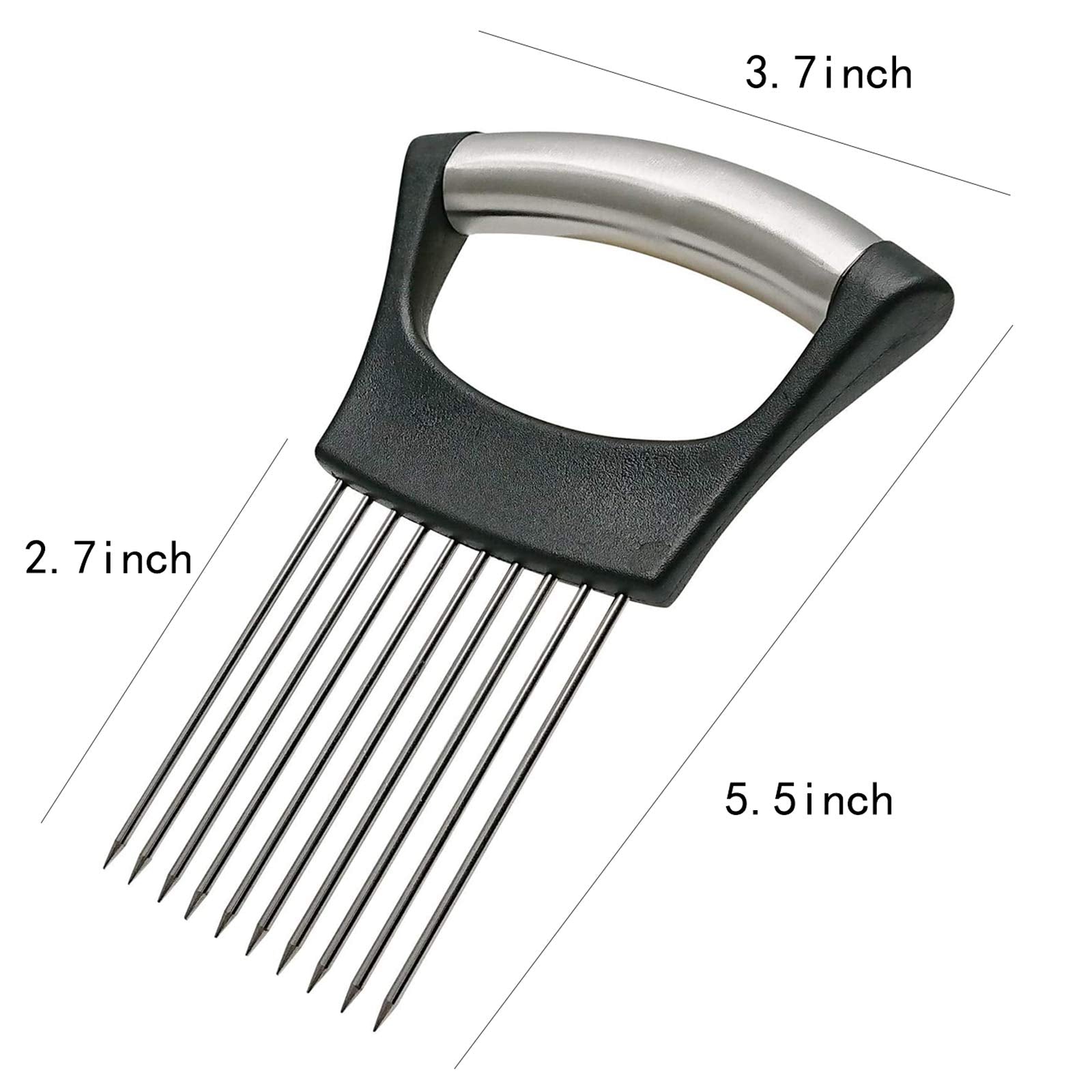 Stainless Steel Onion Holder for Slicing,Onion Slicer Holder,Onion Cutter for Slicing of Onions,Tomatoes,Avocados,Eggs and Other Vegetables,KItchen Utensils