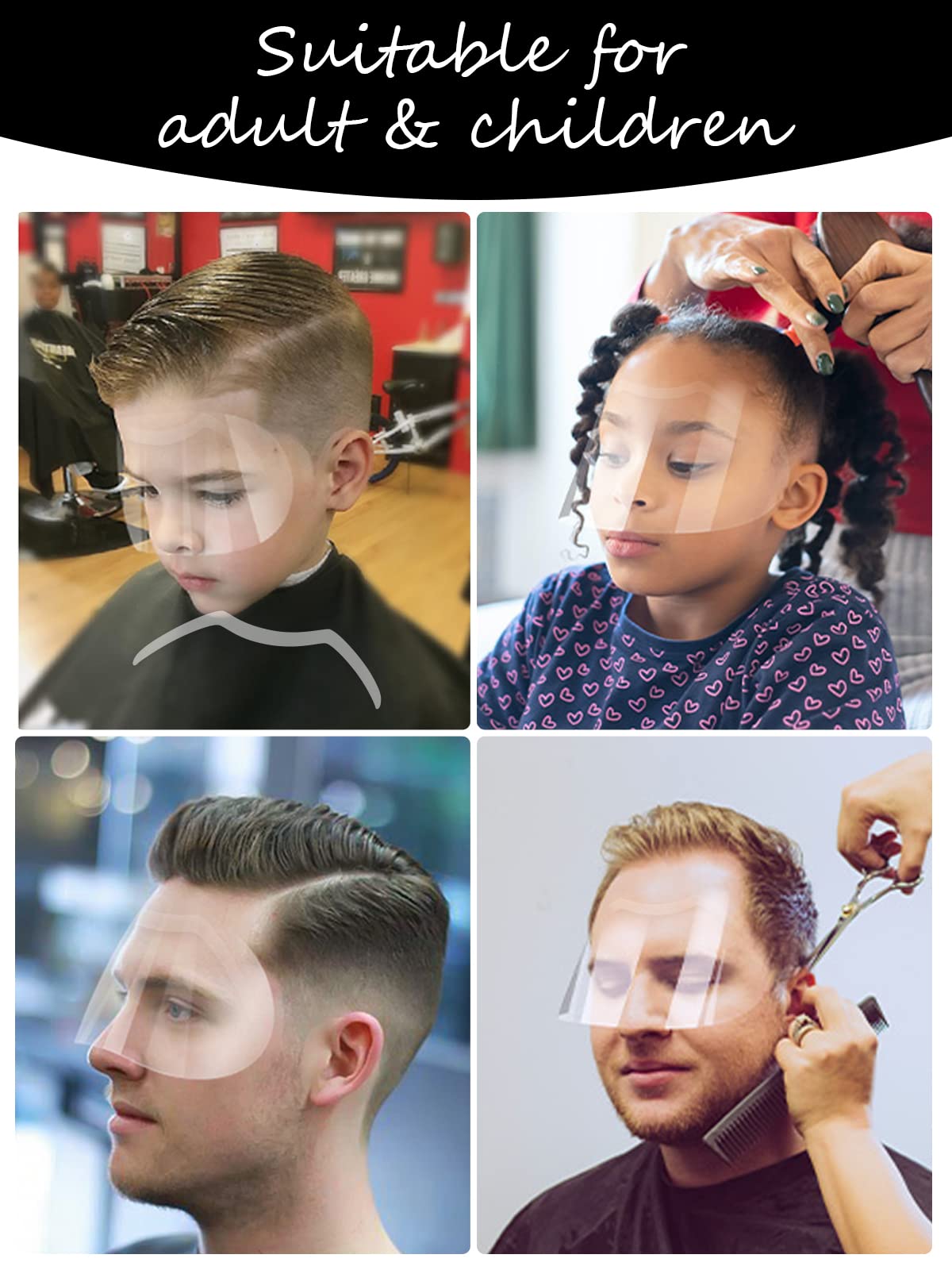 100 PCS Microblading Makeup Shower Face Shields Visors, Disposable Face Shields Masks for Hairspray Salon Supplies and Eyelash Extensions Eye Eyelid Surgery Aftercare