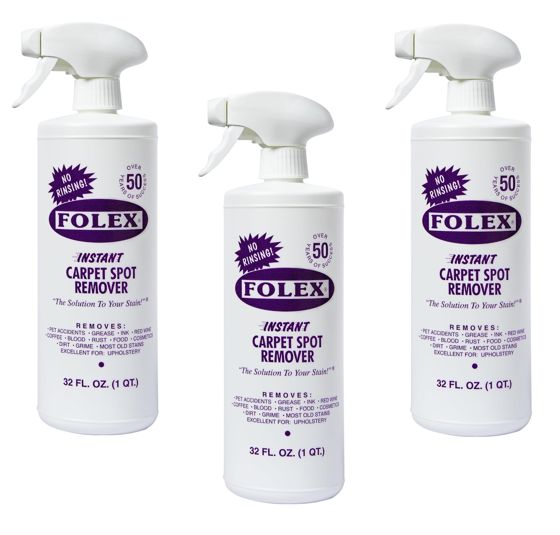 Folex Instant Carpet Spot Remover, 32oz, Pack of 3
