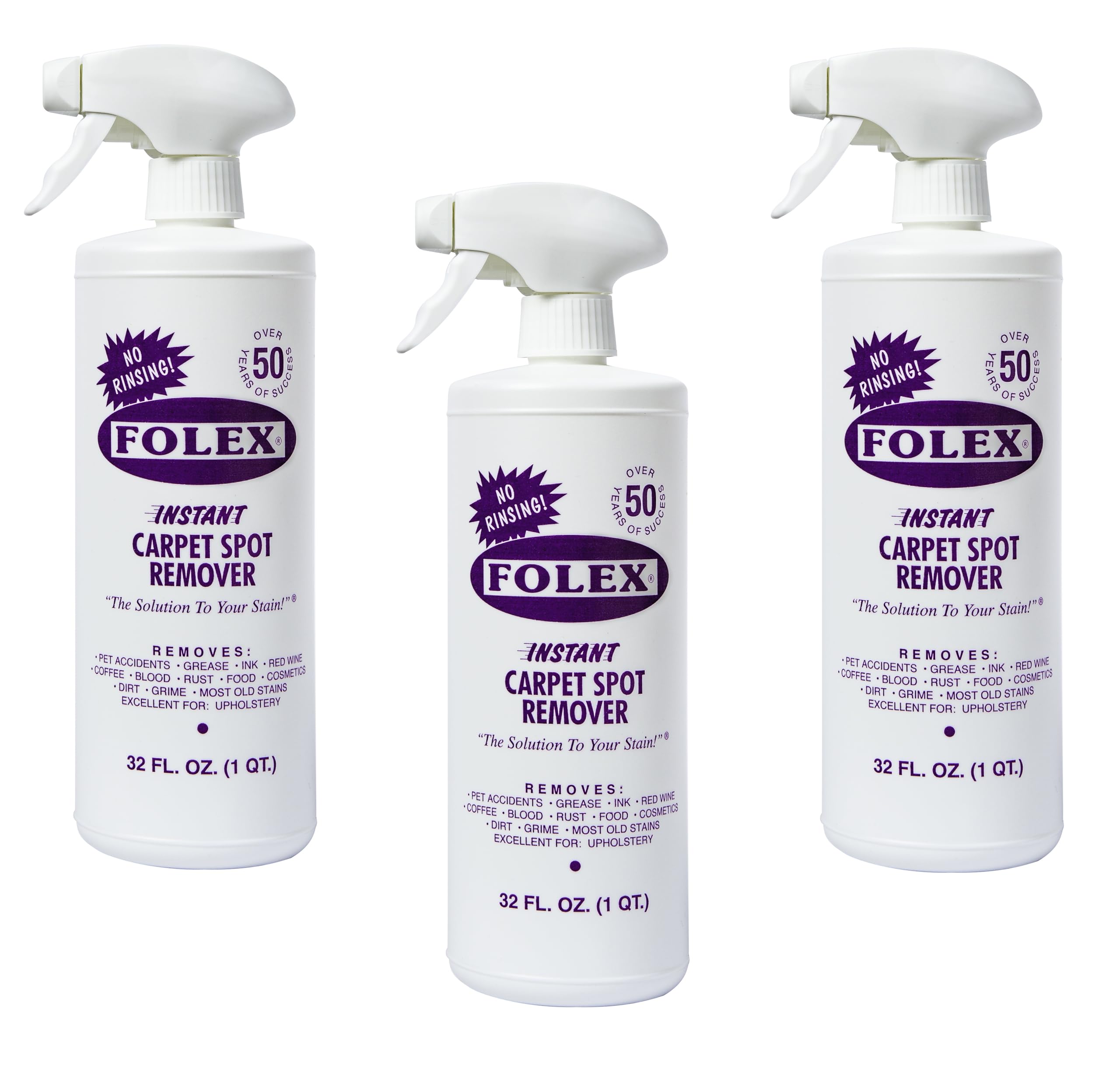 Folex Instant Carpet Spot Remover, 32oz, Pack of 3