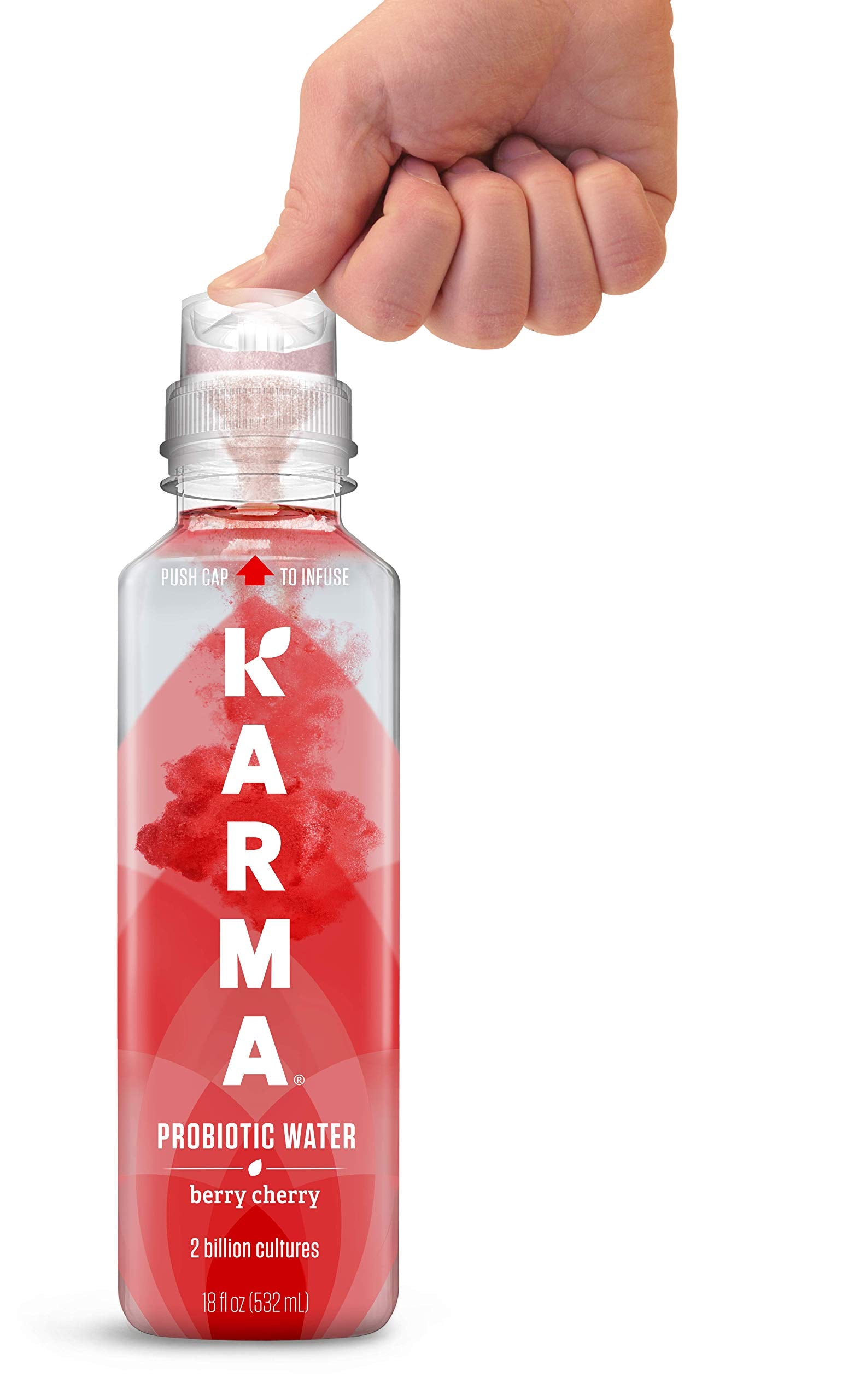 Karma Probiotic Water - 12 Pack, Berry Cherry Drink - Immune & Gut Health Support