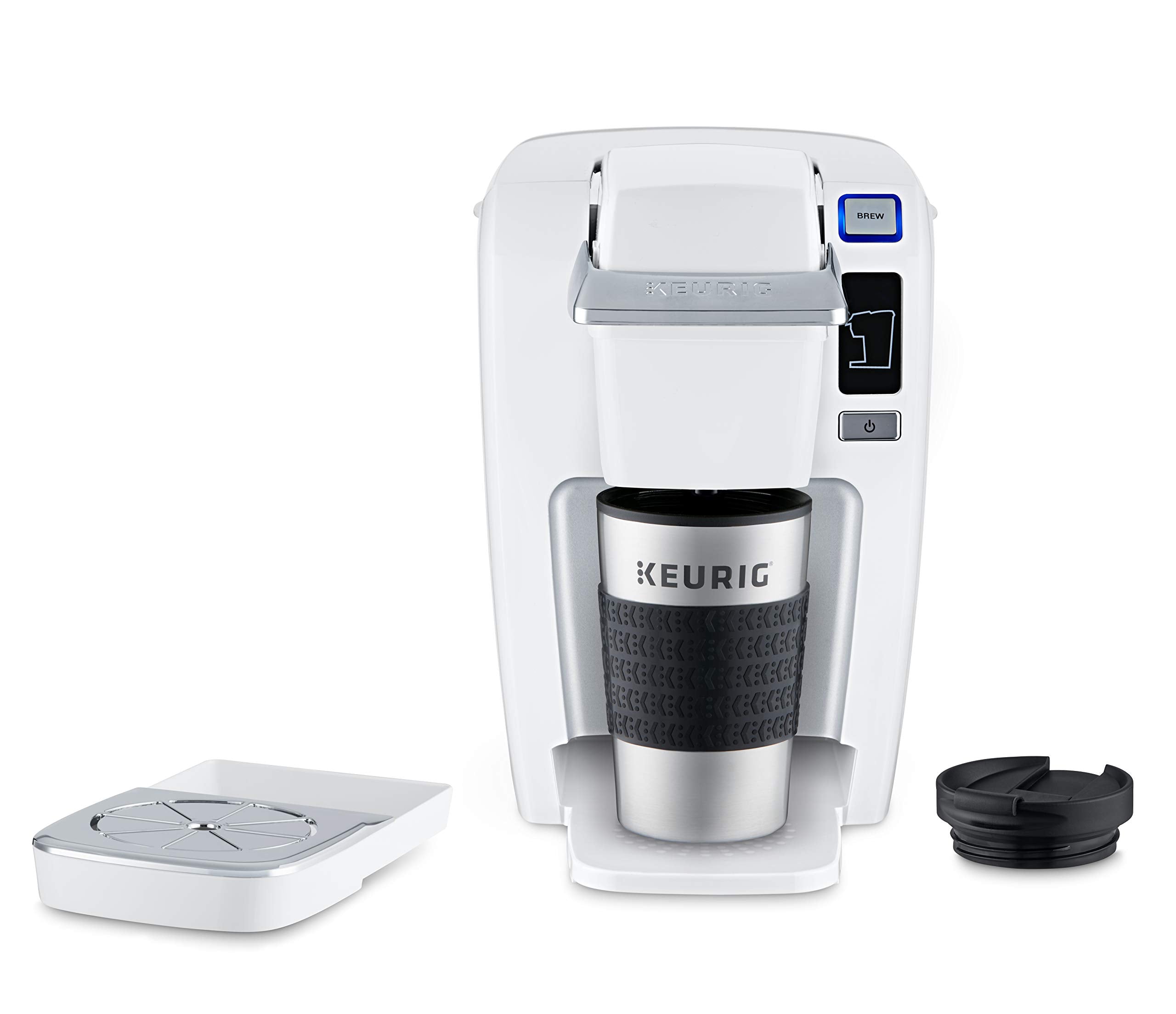 Keurig Stainless Steel Insulated Coffee Travel Mug, Fits Under Any Keurig K-Cup Pod Coffee Maker, 12 Oz, Stainless Steel