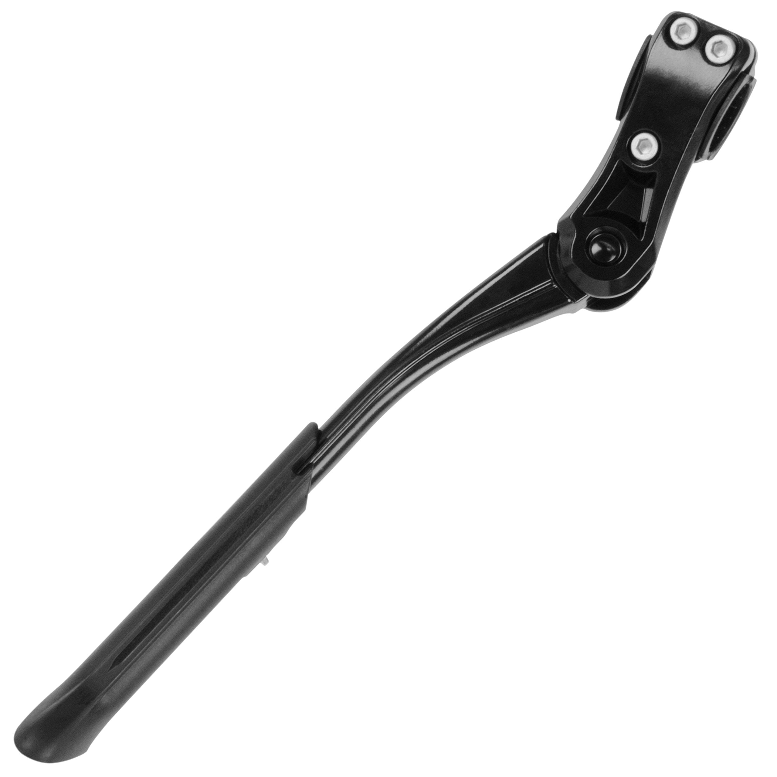 BV Rear Bike Stand for 24"-28" Bikes - Adjustable Bike Kickstand for Adult Bike with 8 Height Levels, Non-Slip Foot & Clamp Grip - Weather-Resistant Aluminum Alloy Bicycle Stand for Road, Mountain BMX