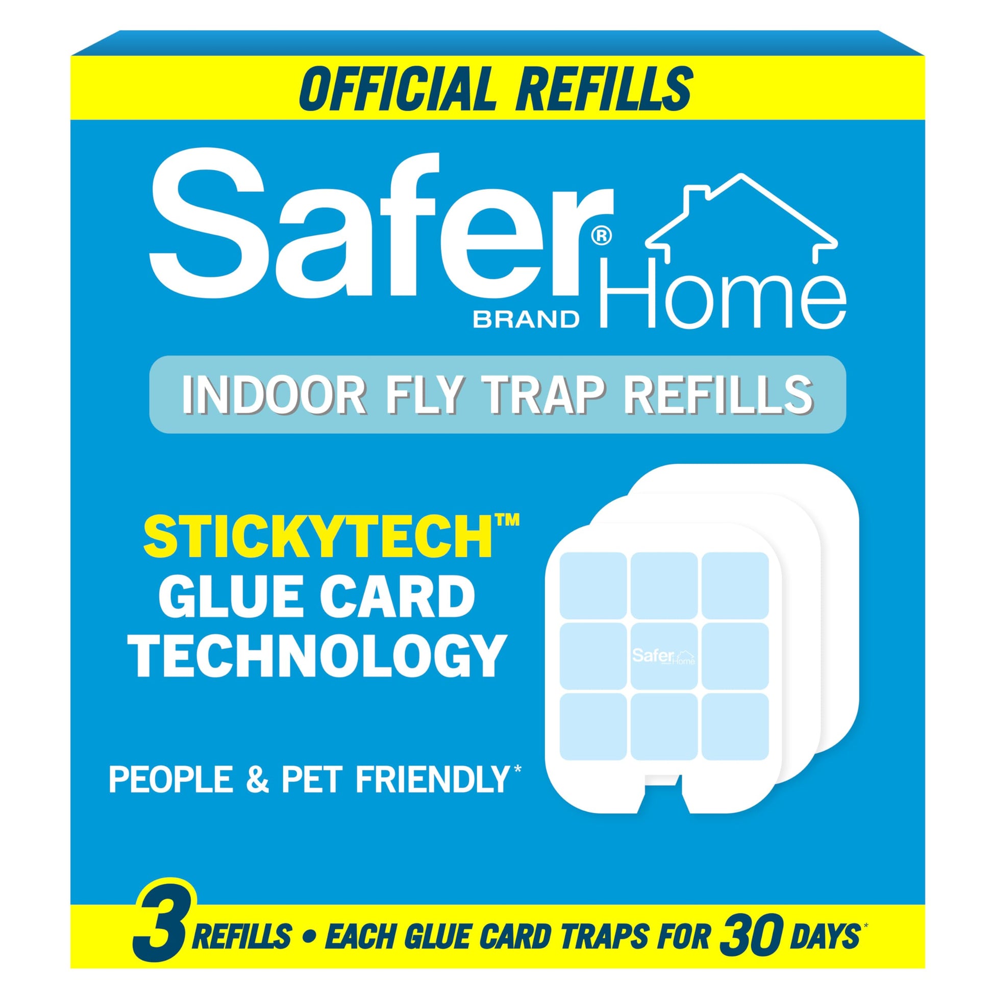 Safer Home SH503 Trap Refill Pack of Glue Cards for SH502 Indoor Fly Trap, 3 Count (Pack of 1)