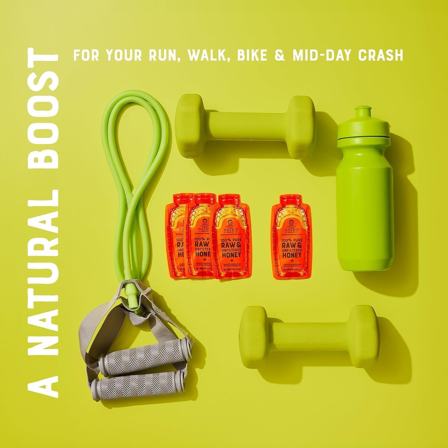 Nate's Honey Minis - Single-Serve 100% Pure, Raw & Unfiltered Honey – 0.49oz Packets, 20ct box