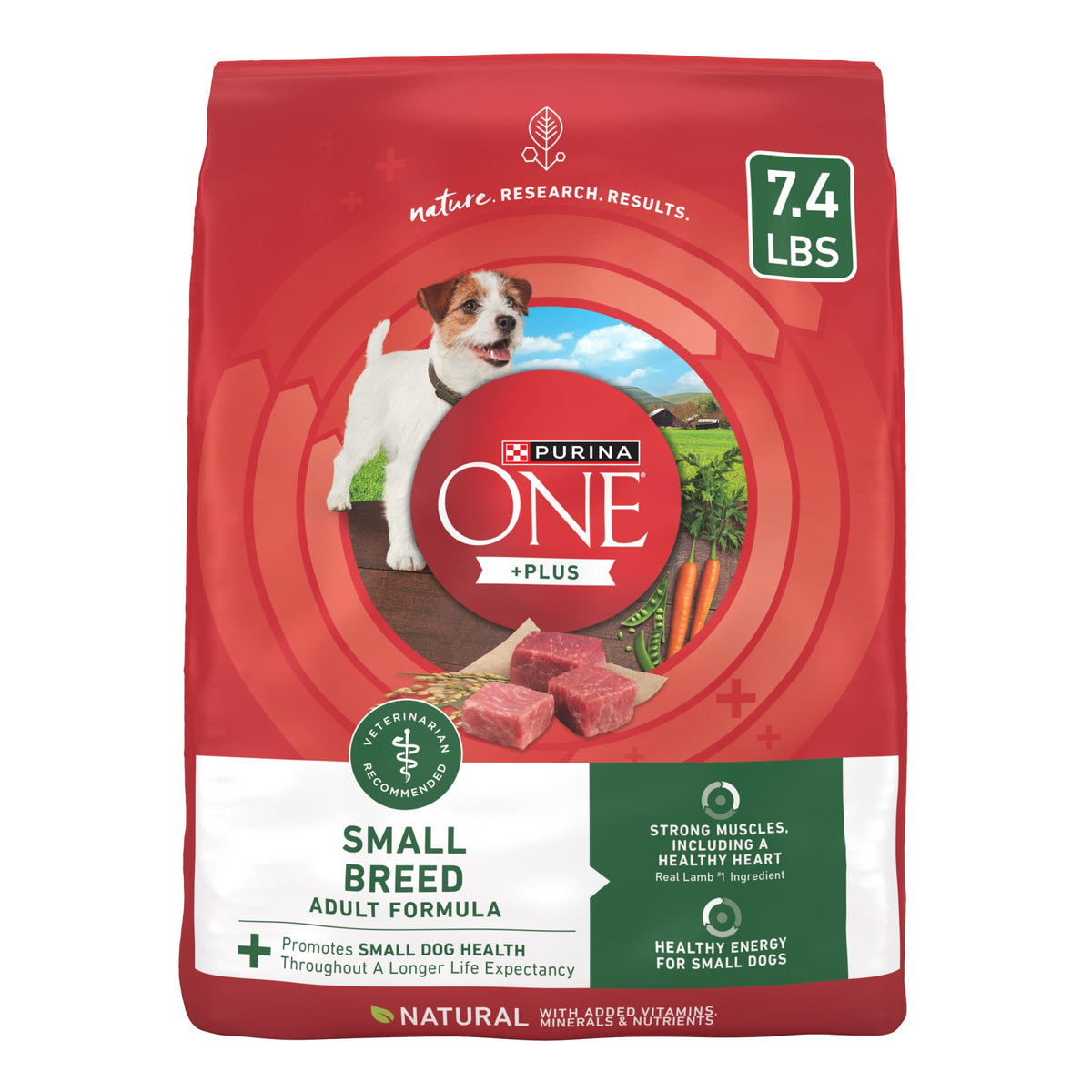 Purina ONE Plus Kleine Rassen Lamm & Reis Trockenfutter für Hunde – 3,35 kg Beutel