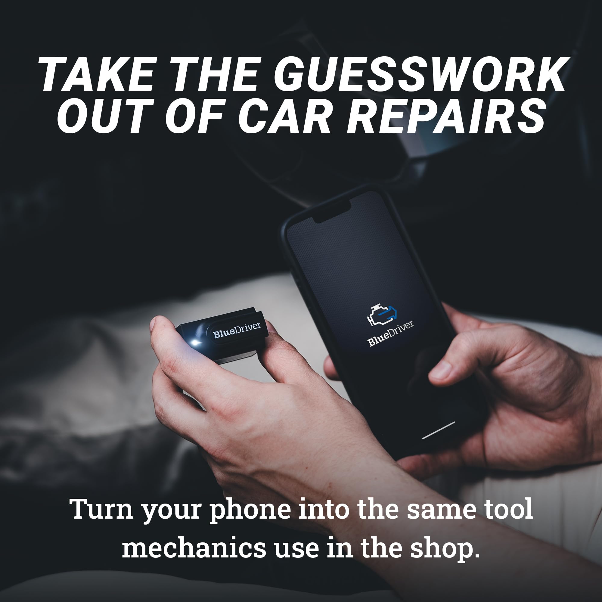 BlueDriver Bluetooth Pro OBDII Scan Tool for iPhone & Android - No Subscription Fee - OBD2 Car Scanner and Code Reader - Diagnose Check Engine, ABS, SRS, Airbag & 7000+ Issues on Vehicles 1996+