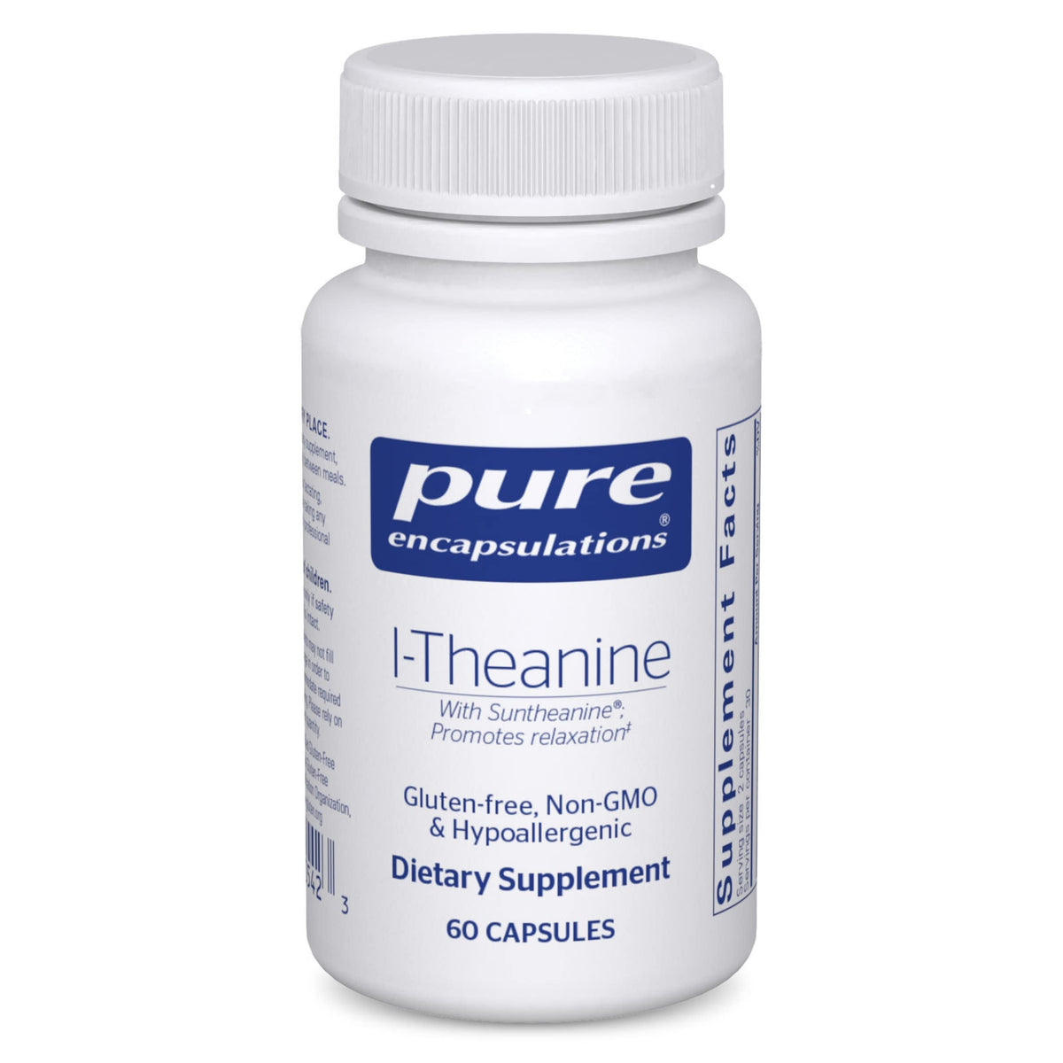 Pure Encapsulations L-Theanine - Amino Acid Supplement to Support Relaxation, Stress & Nervous System - 60 Capsules